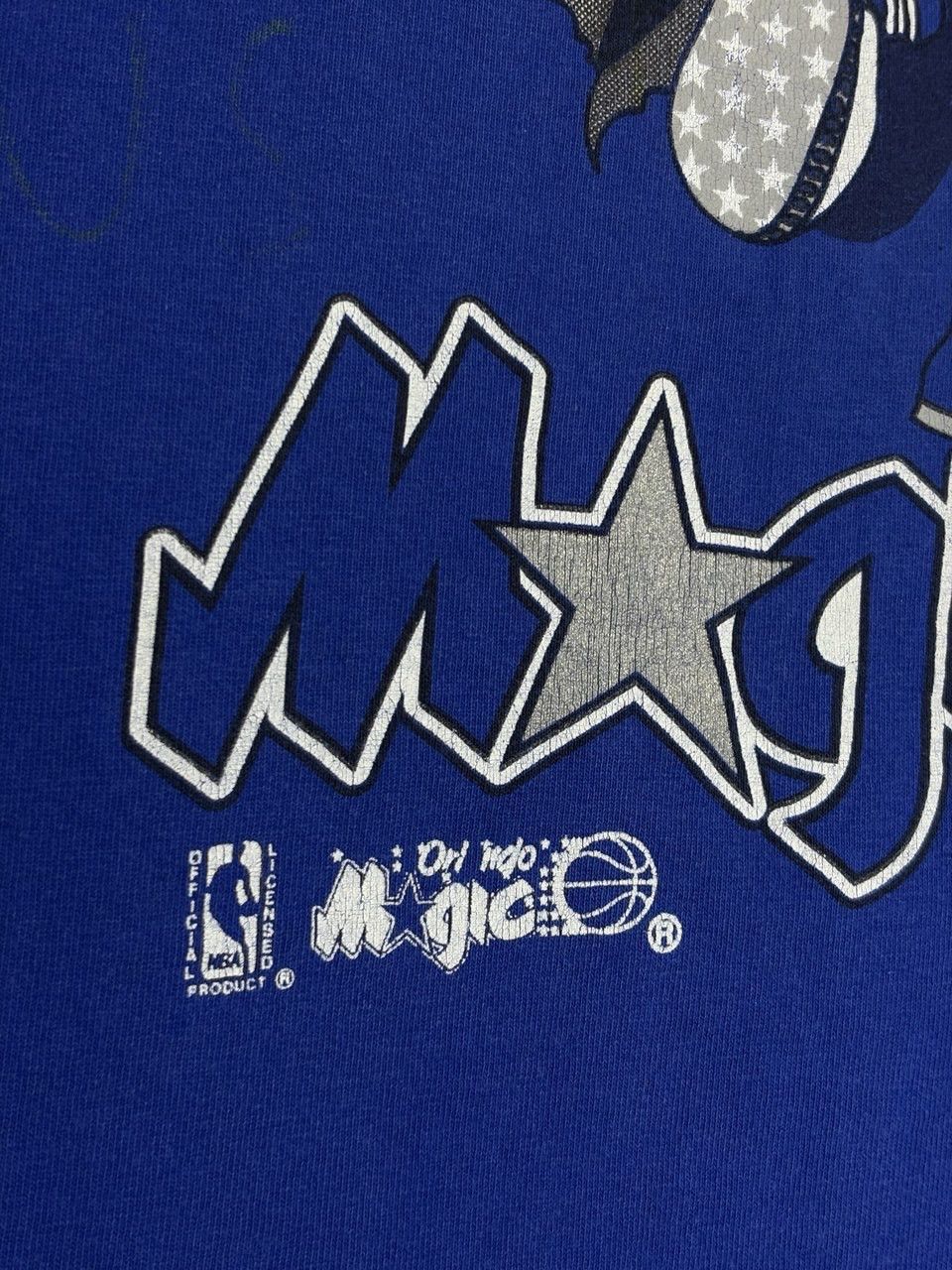 Nutmeg Vintage 90s Orlando Magic T-Shirt Wizard Mascot Graphic NBA Size US L / EU 52-54 / 3 - 15 Thumbnail
