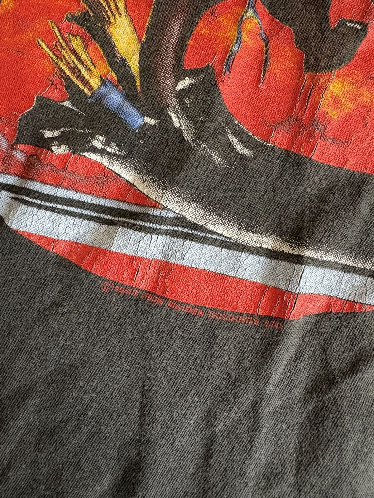 Band Tees × Iron Maiden Iron Maiden Vintage 1993 Real Danger Live Tour Tee Shirt Size US L / EU 52-54 / 3 - 5 Thumbnail