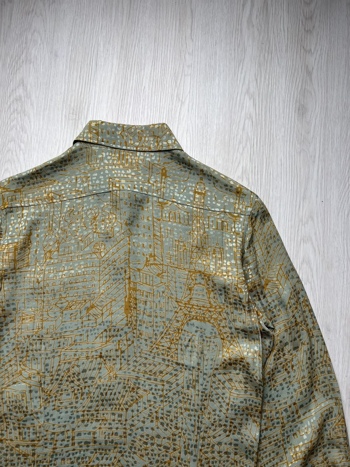 Hermes Vintage Hermes Martin Margiela Era Printed Silk Shirt Size US M / EU 48-50 / 2 - 4 Thumbnail