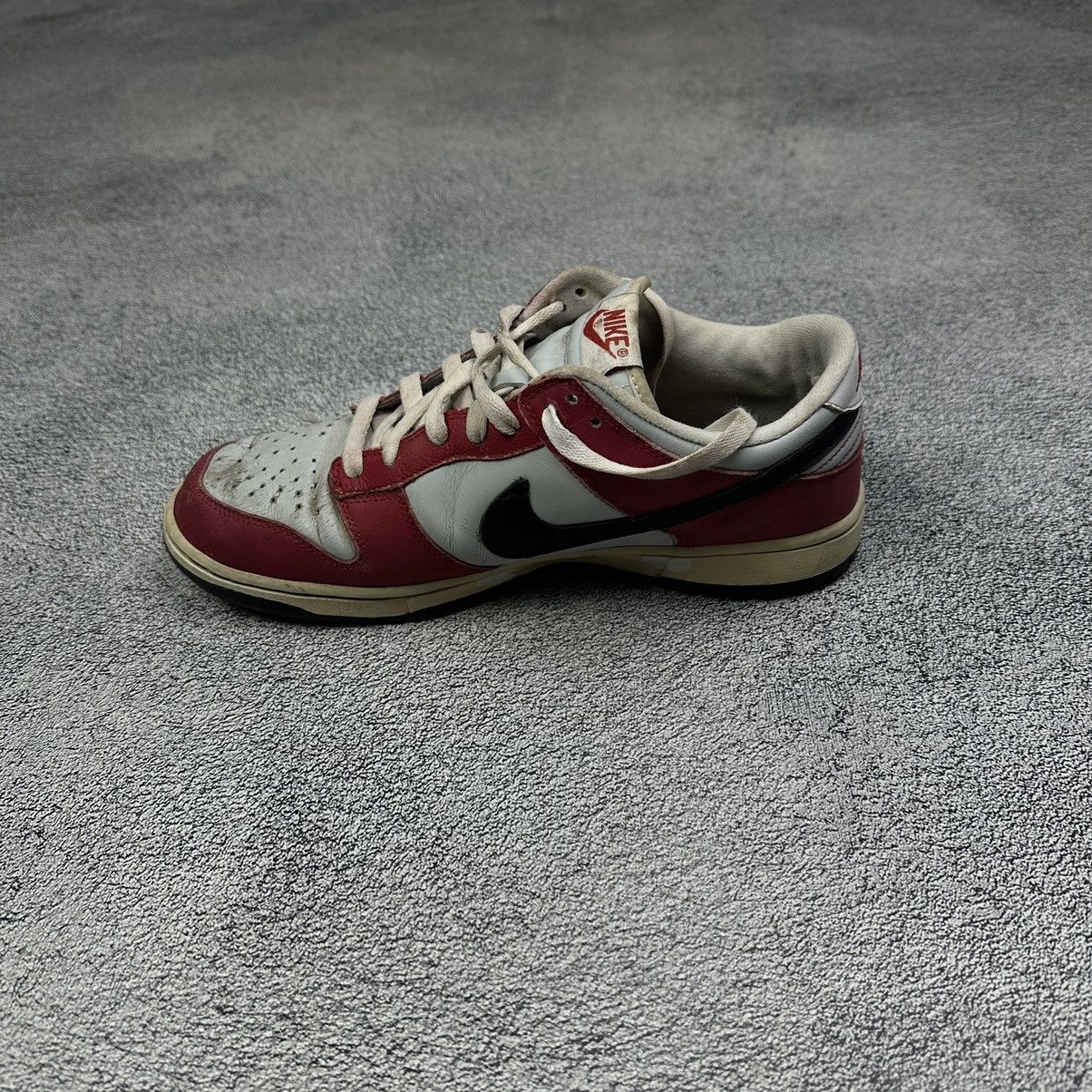 Nike × Vintage Rare! Vintage 2005 Nike Dunk Low Red Sail Black Chicago Size US 10 / EU 43 - 9 Thumbnail