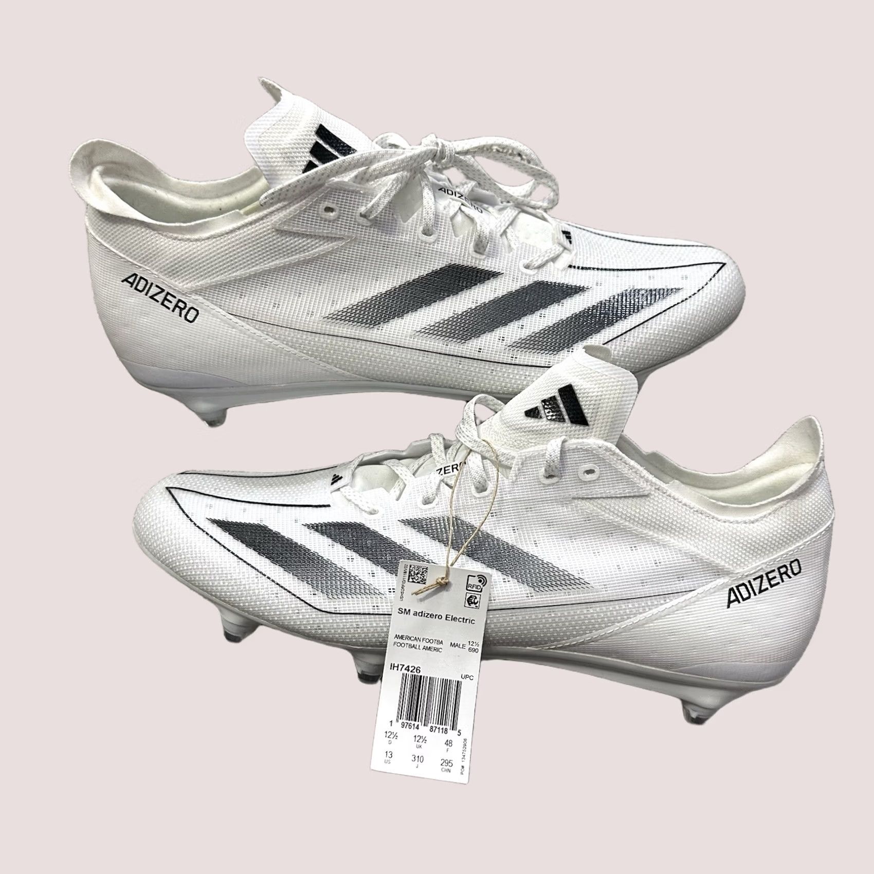 Adidas Adidas Adizero Football Cleats Mens Size 13 White Low Top Speed Cleat Size US L / EU 52-54 / 3 - 1 Thumbnail