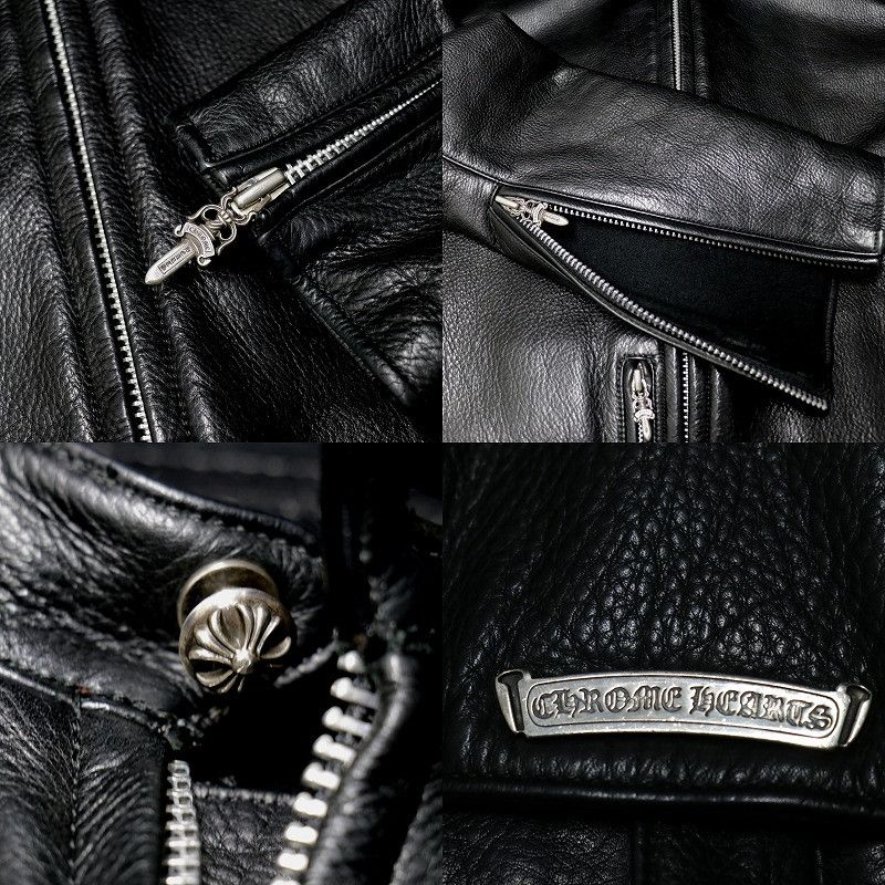 Chrome Hearts Chrome Hearts Single Zipper Straight Leather Jacket Size US L / EU 52-54 / 3 - 3 Thumbnail