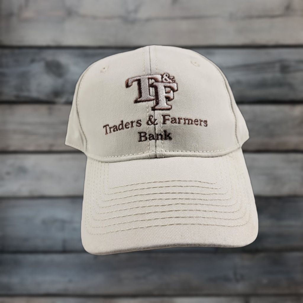 Vintage Traders & Farmers Bank Khaki Hat Men's Adjustable The Game Baseball Cap Accessories Mens Adjustable Khaki Hat Size ONE SIZE - 1 Thumbnail