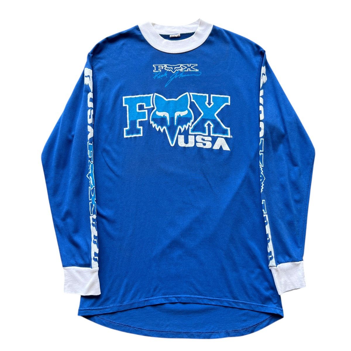 Fox Racing 🔥 Rare Vintage Fox Usa Racing RICK JOHNSON Jersey Size US L / EU 52-54 / 3 - 6 Thumbnail