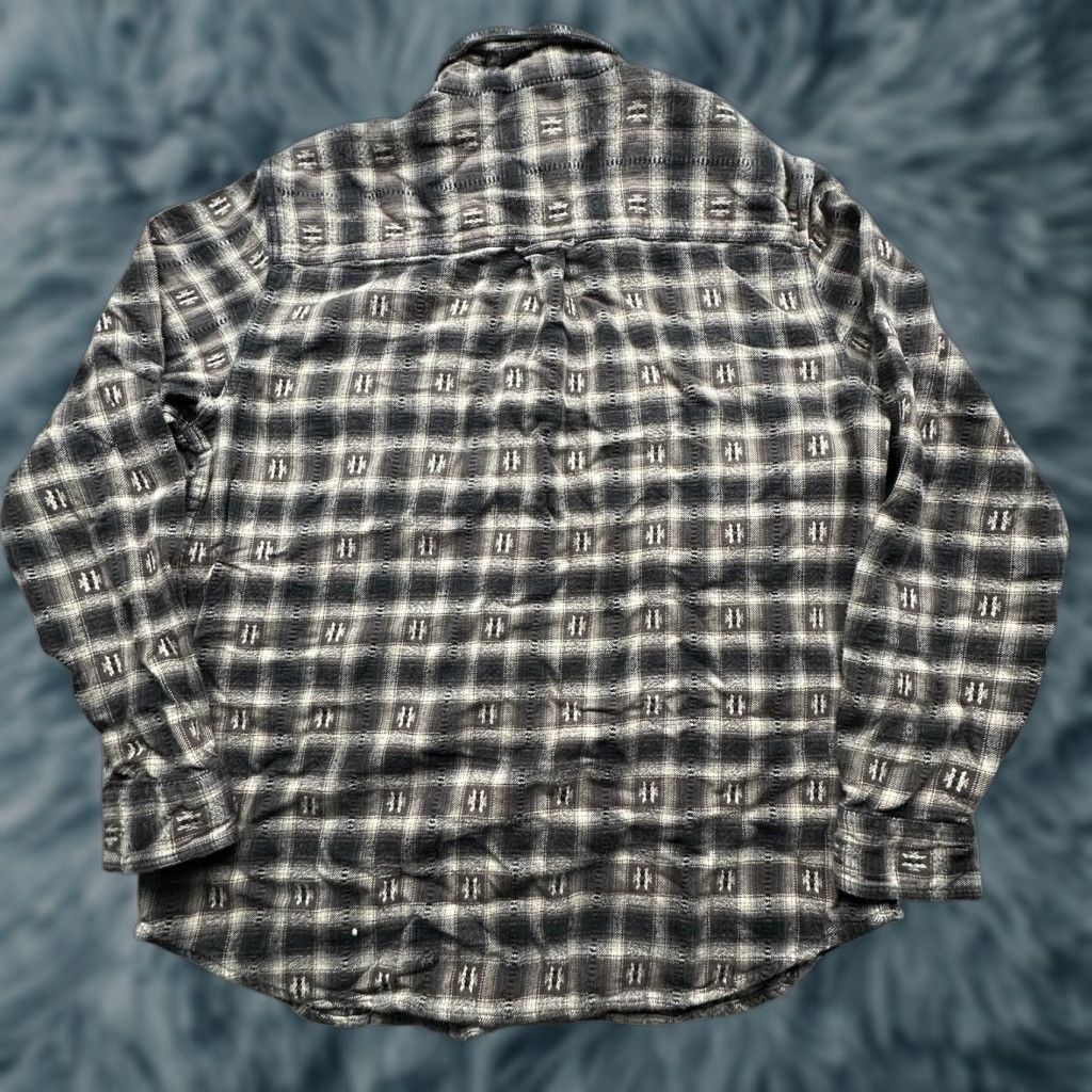 Vintage Woolrich Ombre Check Southwestern Long Sleeve Shirt Mens XL Black Flannel Size US XL / EU 56 / 4 - 1 Thumbnail