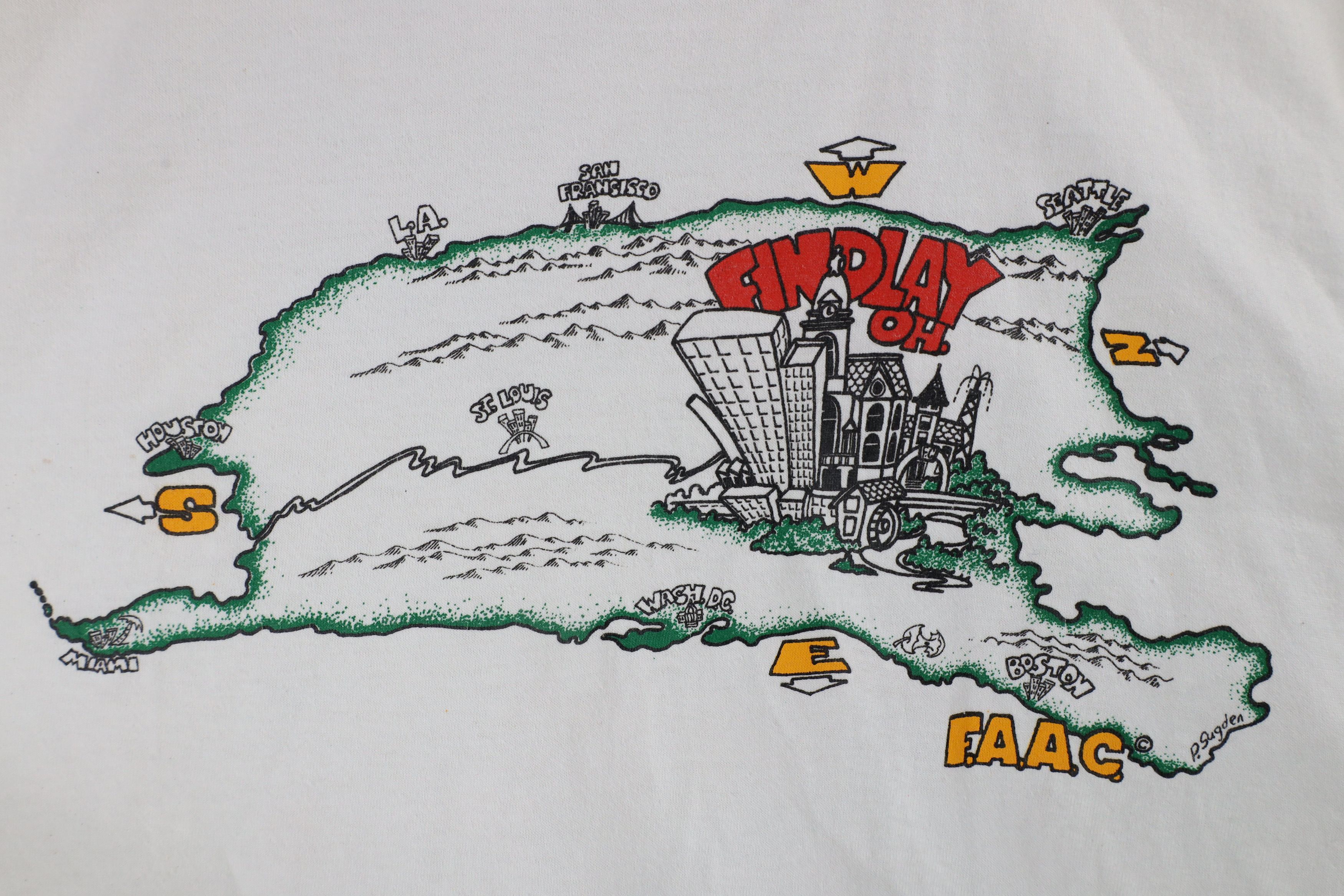 Vintage Vintage 90s FAAC Findlay Ohio Short Sleeve T-Shirt White USA Size US XL / EU 56 / 4 - 4 Thumbnail
