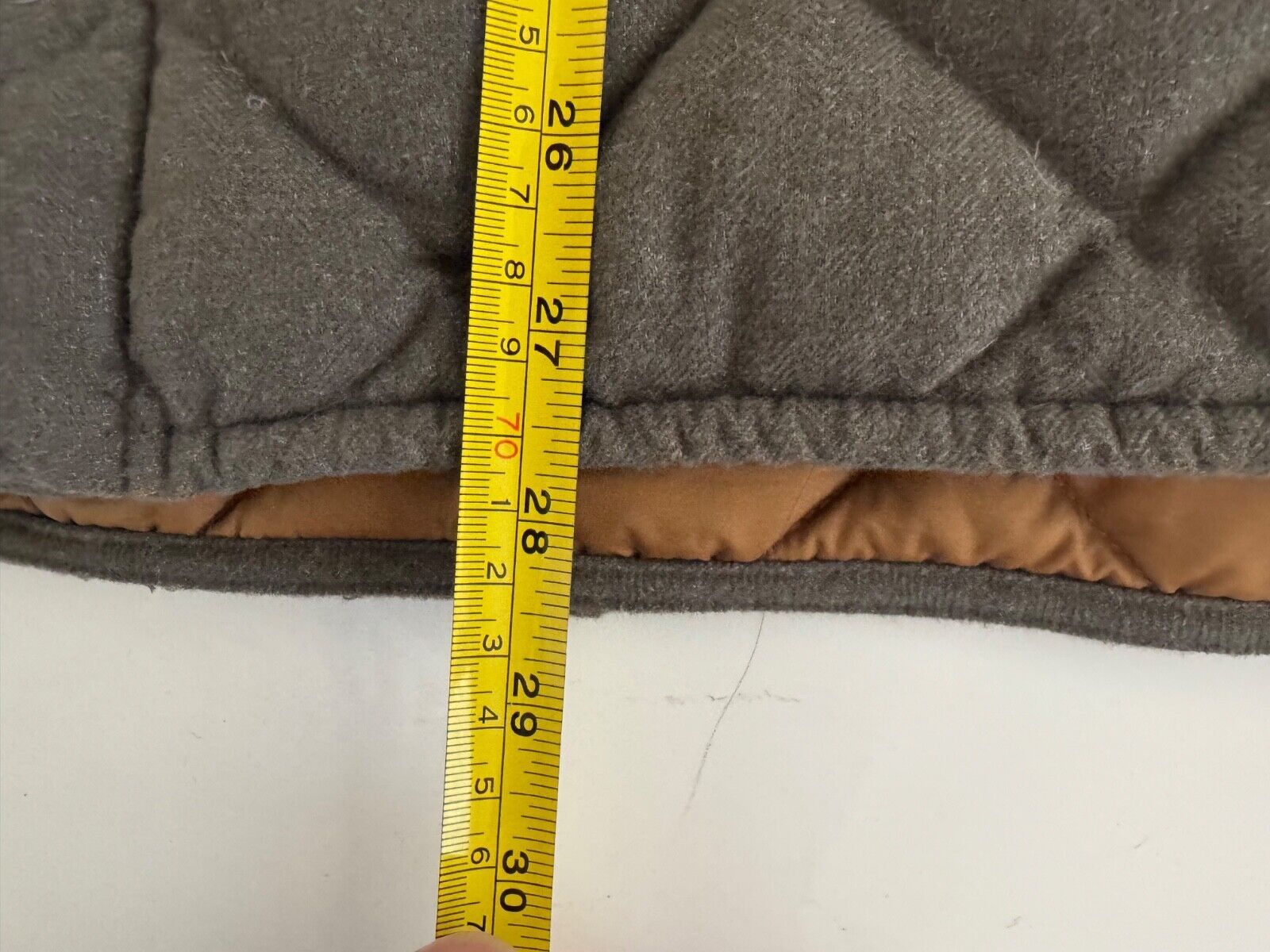 Woolrich Woolen Mills Woolrich Men's M Duck Quilted Gray Vest Tan Lining Size US M / EU 48-50 / 2 - 2 Thumbnail