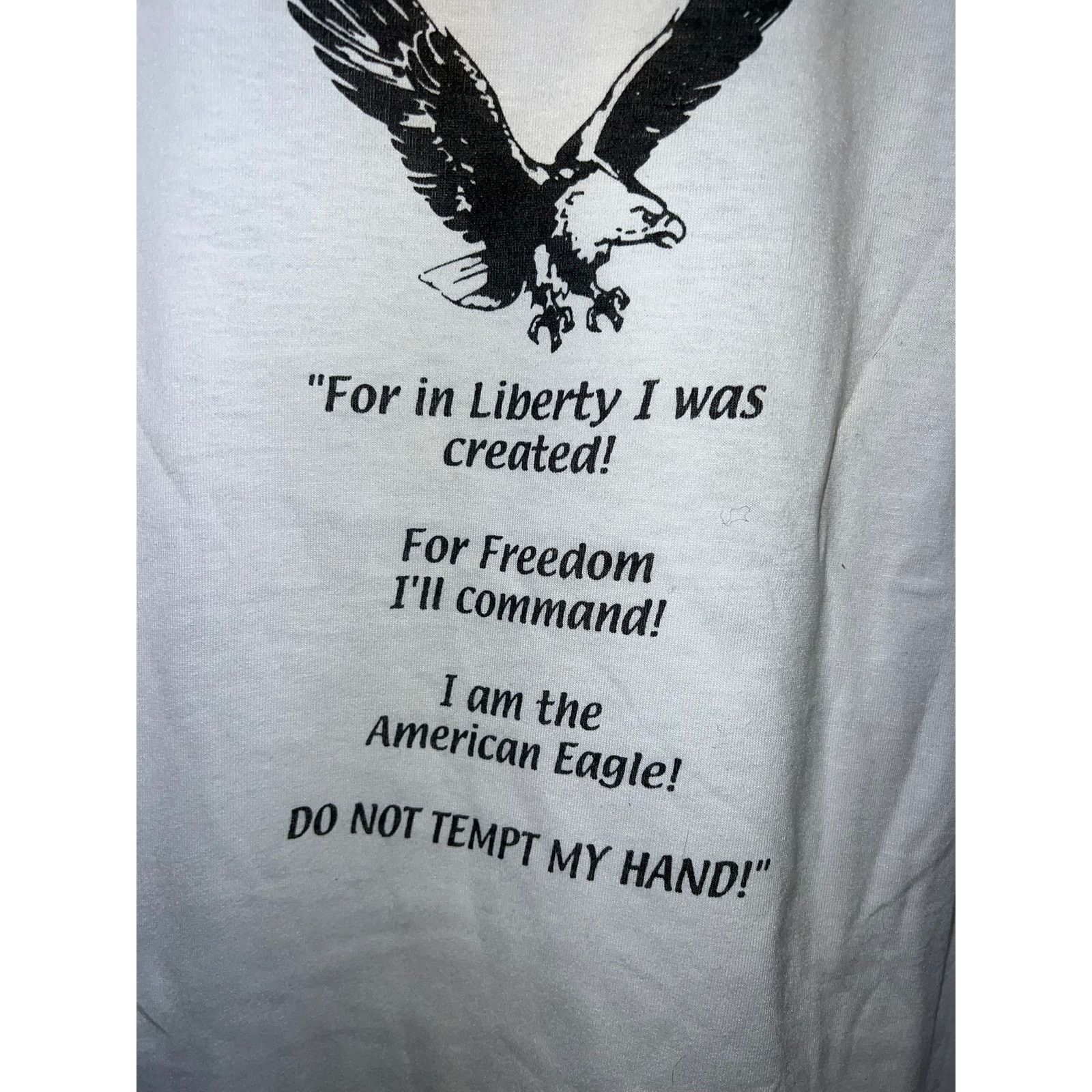 Fruit Of The Loom Vintage Eagle Shirt I Am The American Eagle Bird Tee Large Size US L / EU 52-54 / 3 - 4 Thumbnail