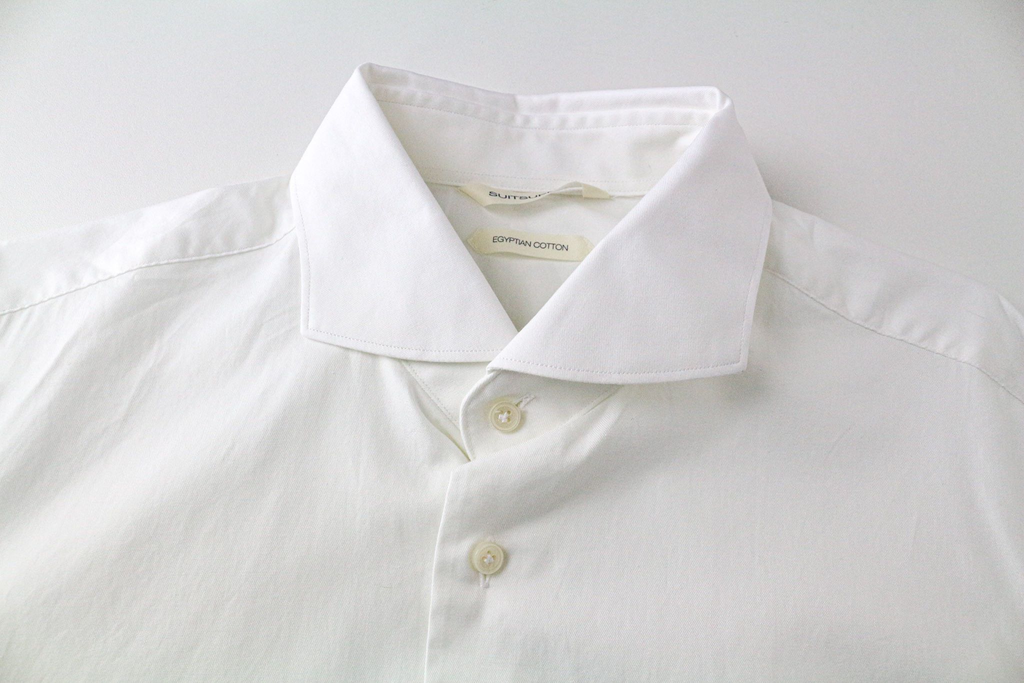 Suitsupply 43/ 17 Solid White Extra Slim Cut Egyptian Cotton 72924 Size 42R - 4 Thumbnail
