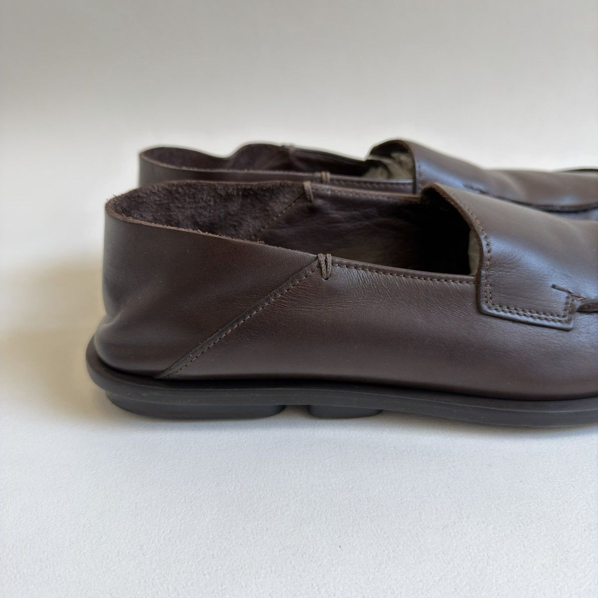 Prada Early 2000s Square Toe Leather Loafers Size US 11 / EU 44 - 8 Thumbnail