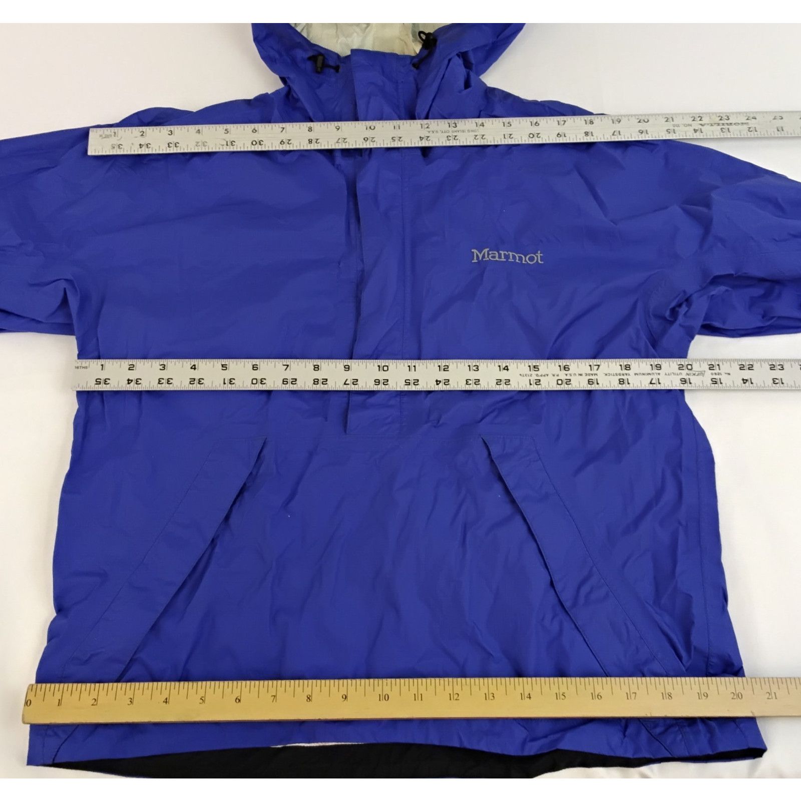 Marmot Marmot 1/2 Zip Rain Jacket Anorak Men's XS Blue Hooded Size XS / US 0-2 / IT 36-38 - 7 Thumbnail