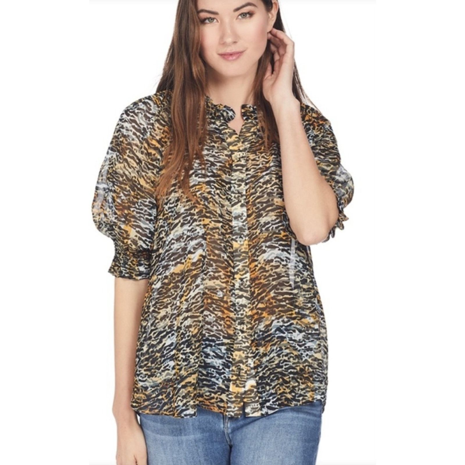Other Saloni Skye Top | Sheer silk top US size 2 Size XS / US 0-2 / IT 36-38 - 1 Thumbnail