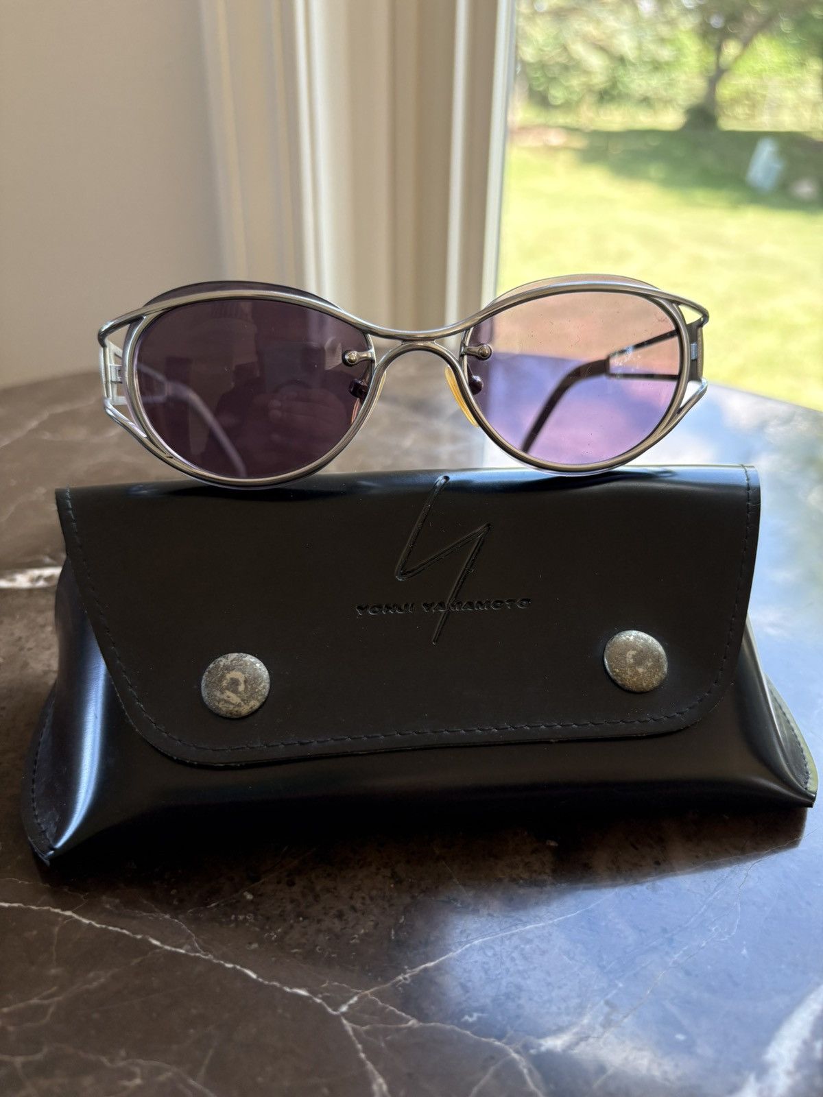 Yohji Yamamoto Yohji Yamamoto 52-5105 Vintage 90s Sunglasses Size ONE SIZE - 3 Thumbnail