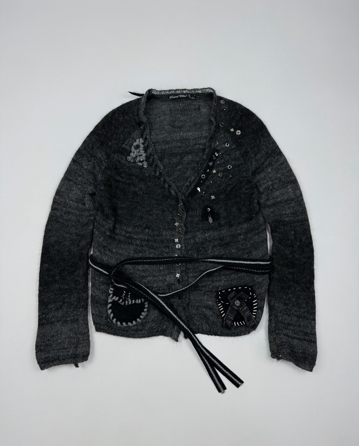 Other Y2K Tricot Chic Knit Cardigan Sweater Made in Italy Size L / US 10 / IT 46 - 1 Thumbnail