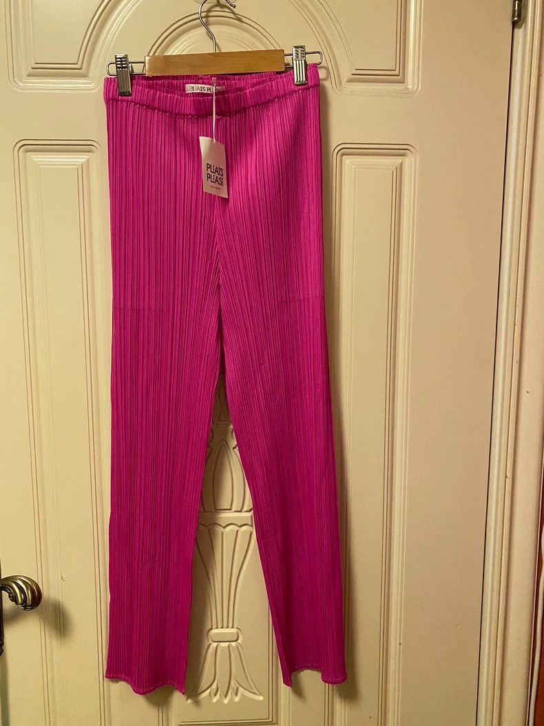 Issey Miyake issey miyake size:0 Pink ripple trousers Size 42" / US 20 - 1 Thumbnail