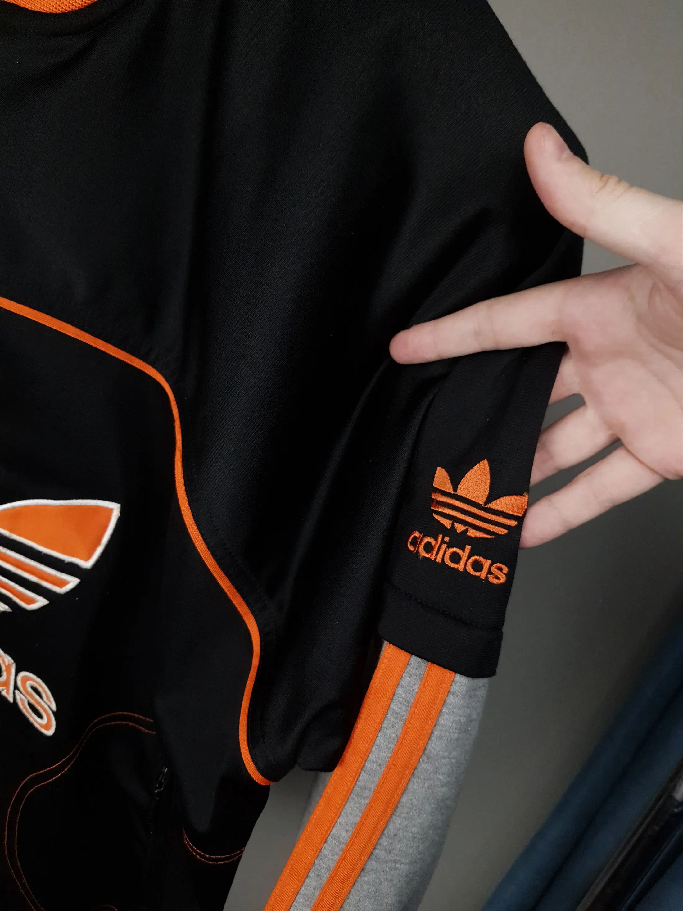 Adidas Adidas Full Zip Up Sportswear Big Embroidered Logo Track Top Size US XS / EU 42 / 0 - 3 Thumbnail