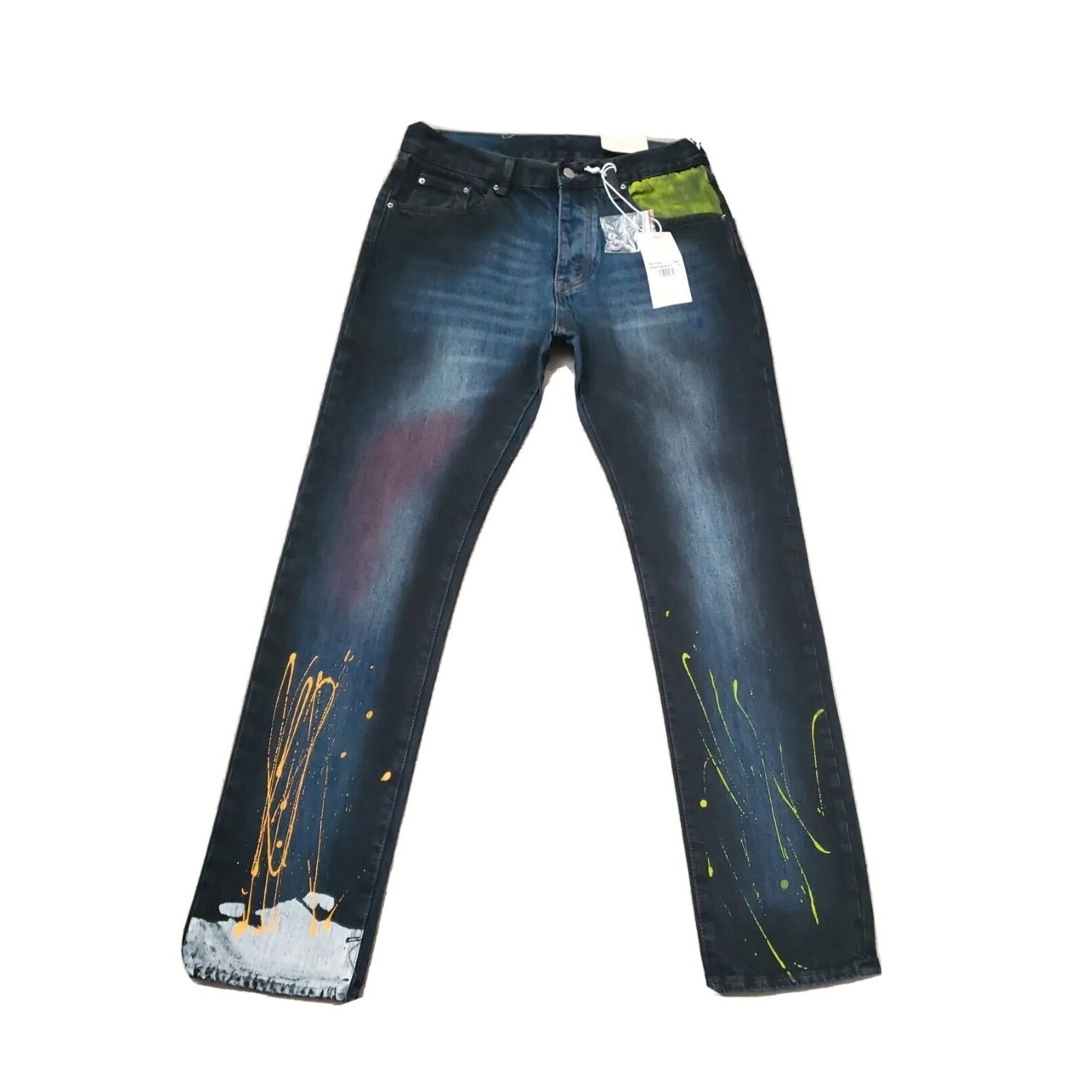 MNML MNML Black Paint Splatter Tapered Jeans (31×31) Distressed Size US 31 - 5 Thumbnail
