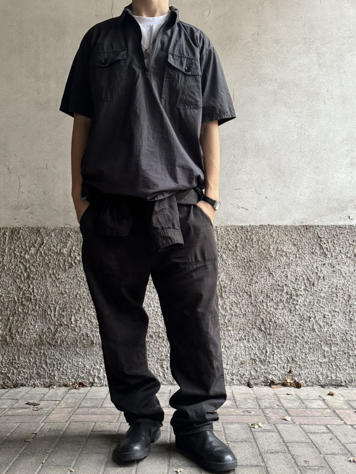 Undercover Undercover S/S 99 “Groupie” Mechanic Half Zip Work Shirt Size US L / EU 52-54 / 3 - 20 Thumbnail