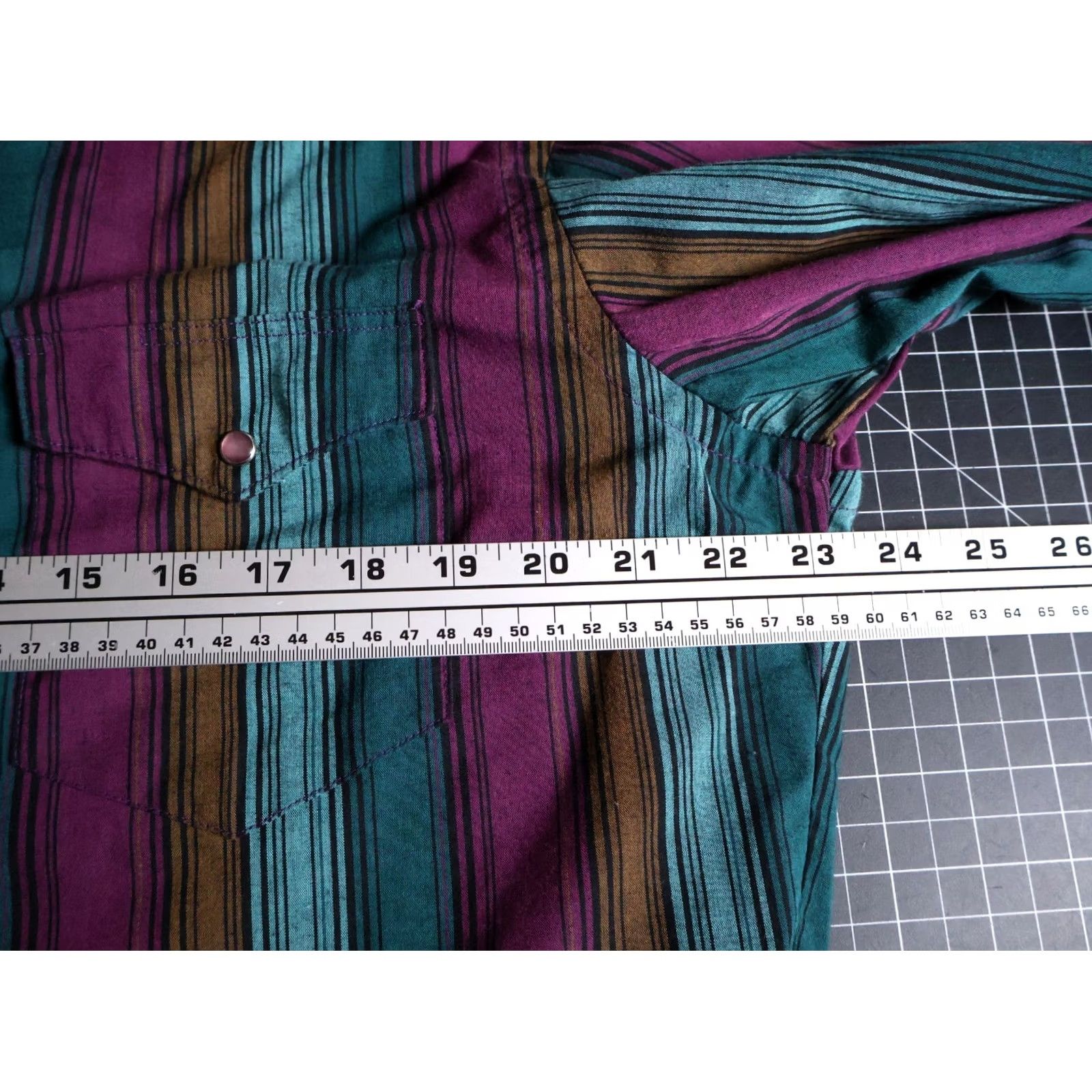 Wrangler VINTAGE Wrangler Cowboy Cut Shirt Men's 16.5 (Large) Purple Green Stripe Pearl Snap Shirt Mens Large Purple Stripe Cowboy Western 90s Clothing Size US L / EU 52-54 / 3 - 5 Thumbnail