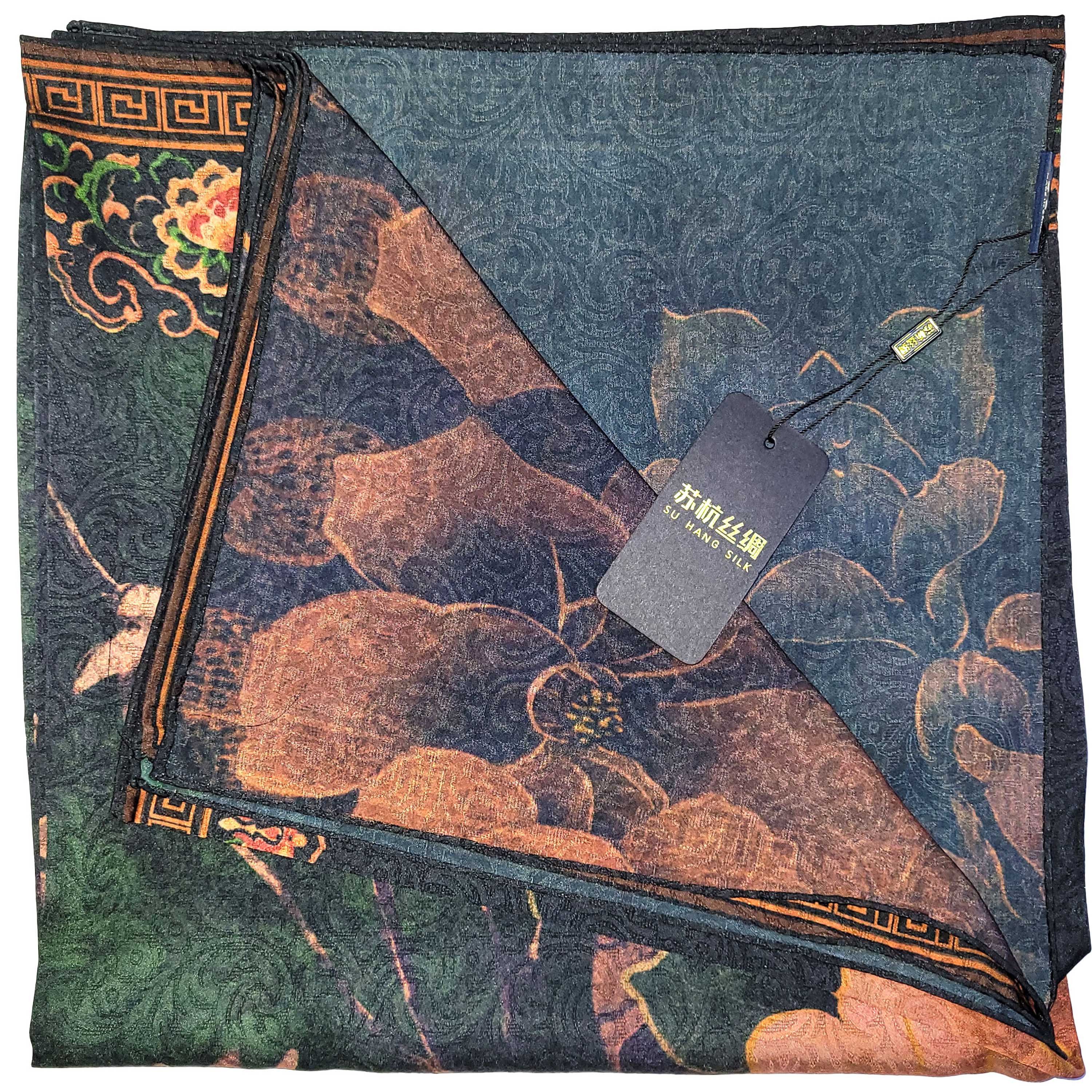 Other NWT Double Sided Silk Scarf 52"x52" Large Square Wrap 3250 Size ONE SIZE - 4 Thumbnail