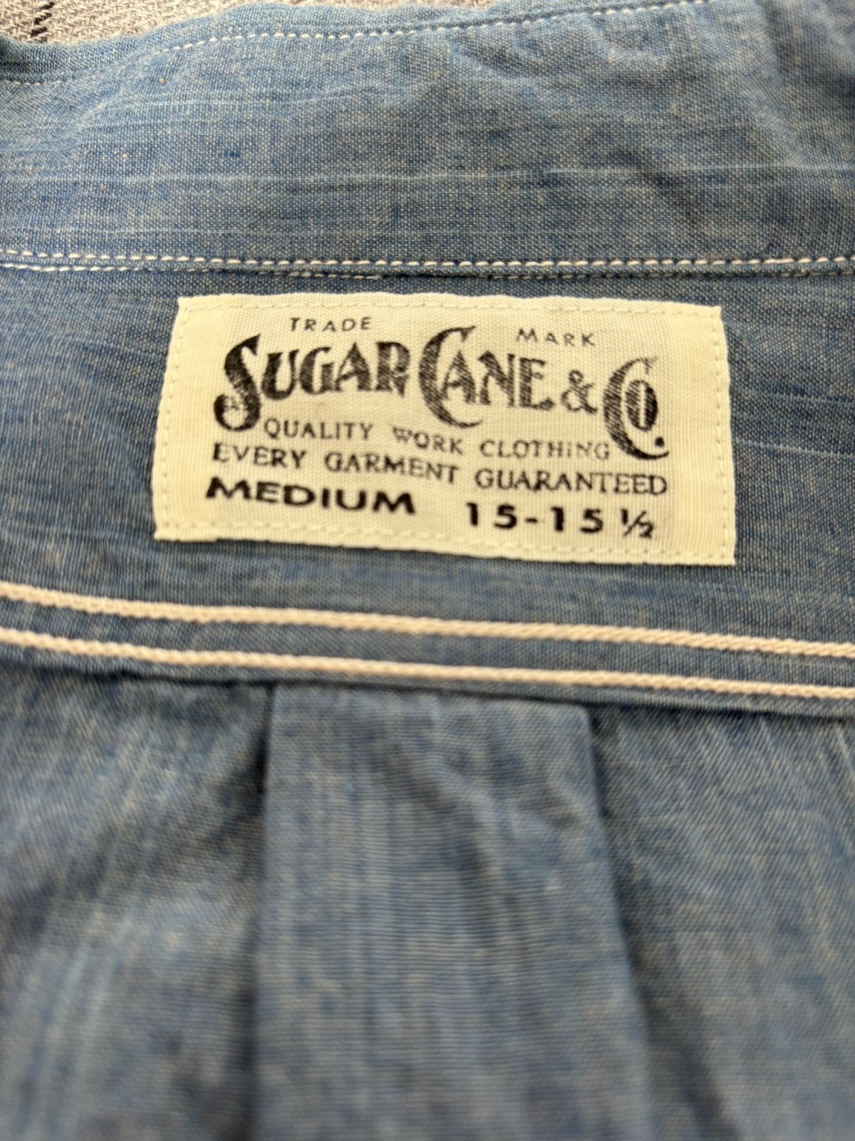 Sugar Cane × Toyo Enterprises Sugar Cane Indigo Stripe Kasuri short sleeve work shirt Size US M / EU 48-50 / 2 - 7 Thumbnail