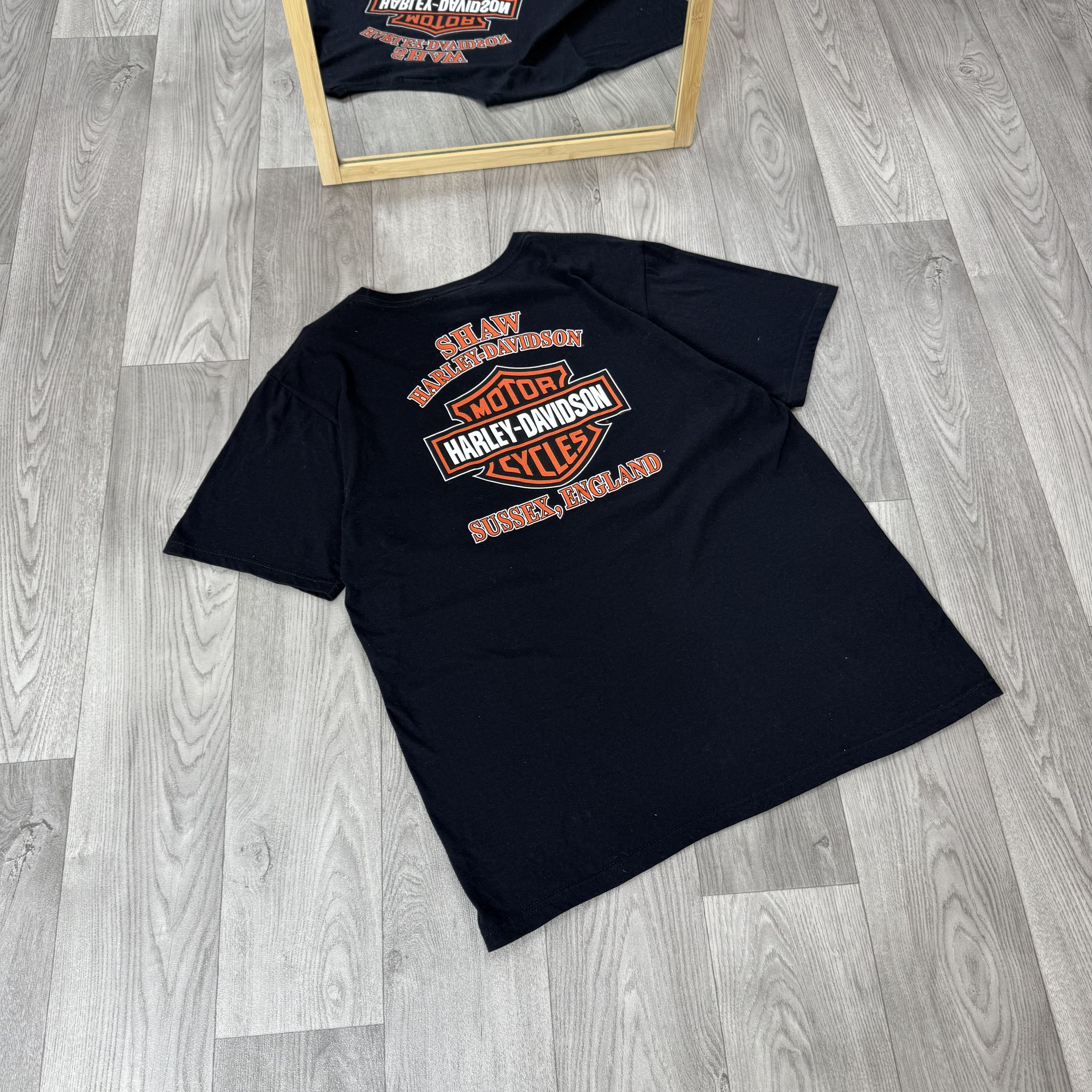 Harley Davidson Vintage Harley Davidson 90s Graphic Tee Shirt Black L Size US L / EU 52-54 / 3 - 4 Thumbnail