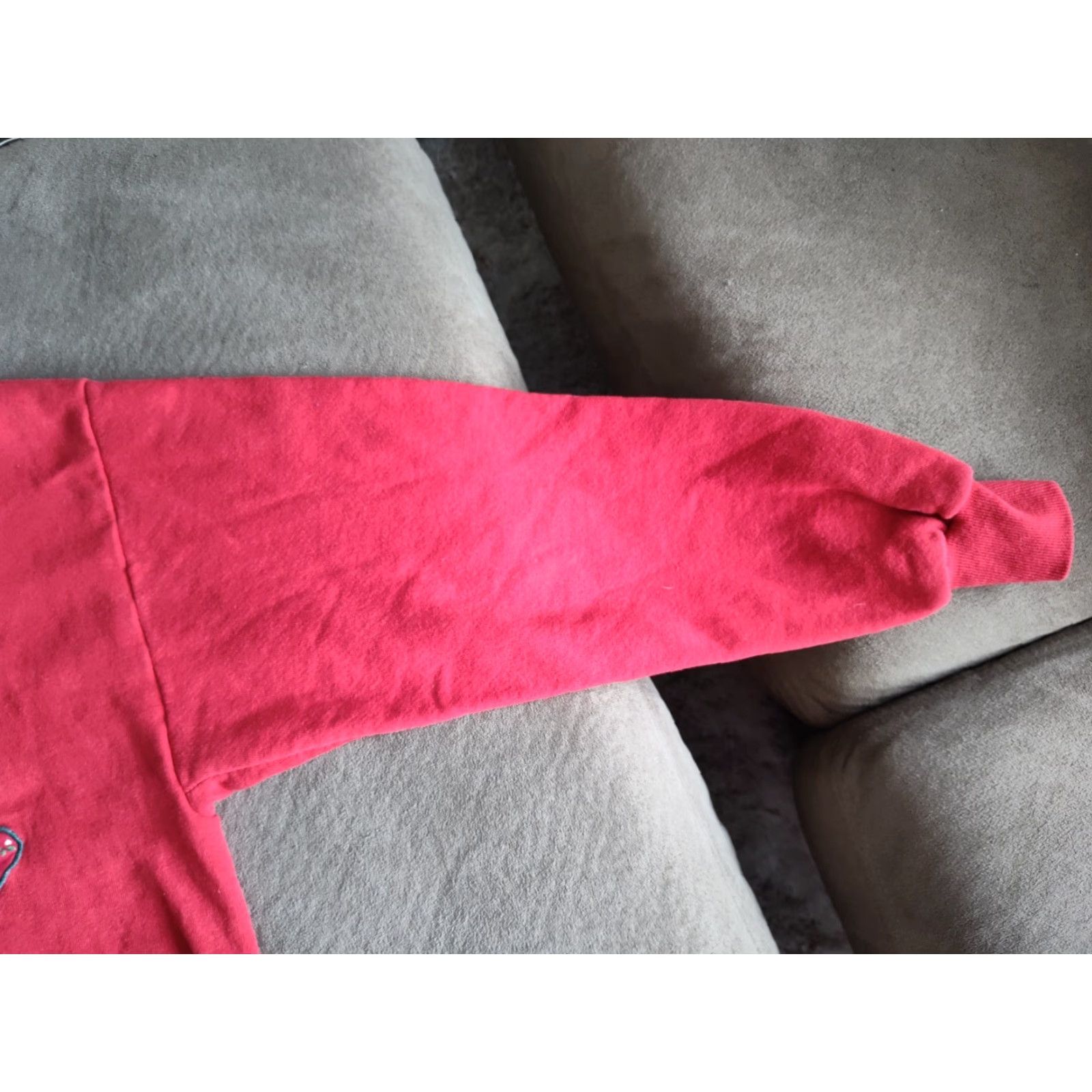 Jerzees VINTAGE Jerzees Red Christmas Embroidered Hearts Sweatshirt Womens Medium Size M / US 6-8 / IT 42-44 - 6 Thumbnail