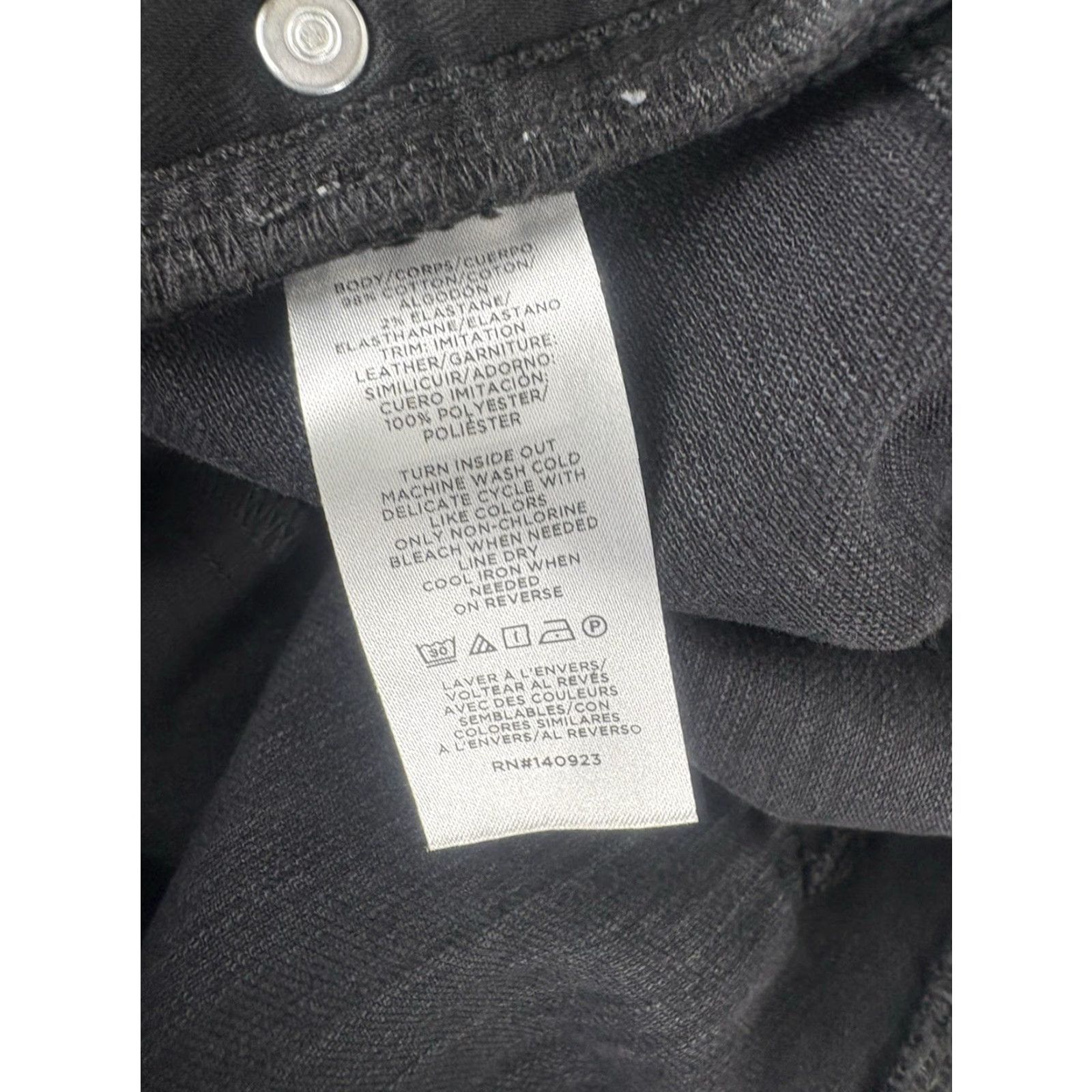 Loft VINTAGE The Loft Women's Dark Wash Faux Leather Trim Hi-Rise Straight Jeans Size 10 Fall 90s Punk Grunge Size ONE SIZE - 8 Thumbnail