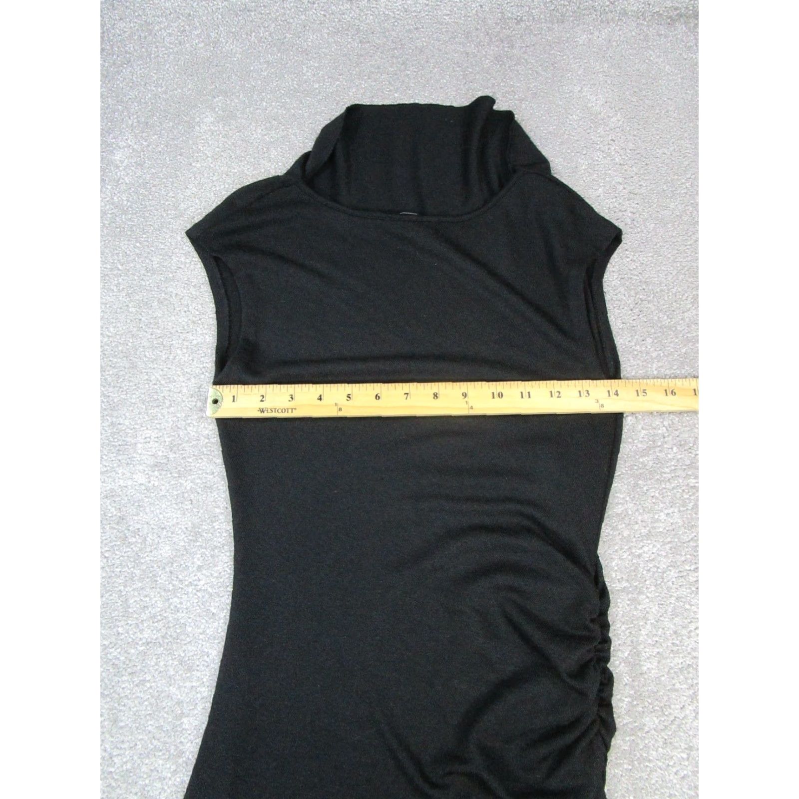 Vince Vince Dress Womens XXS Black Bodycon Sleeveless Scoop Neck Pullover KnA Knee Length Regular Polyester Stretch Casual Party/Cocktail Travel Womens Size XXS / US 00 / IT 34 - 6 Thumbnail
