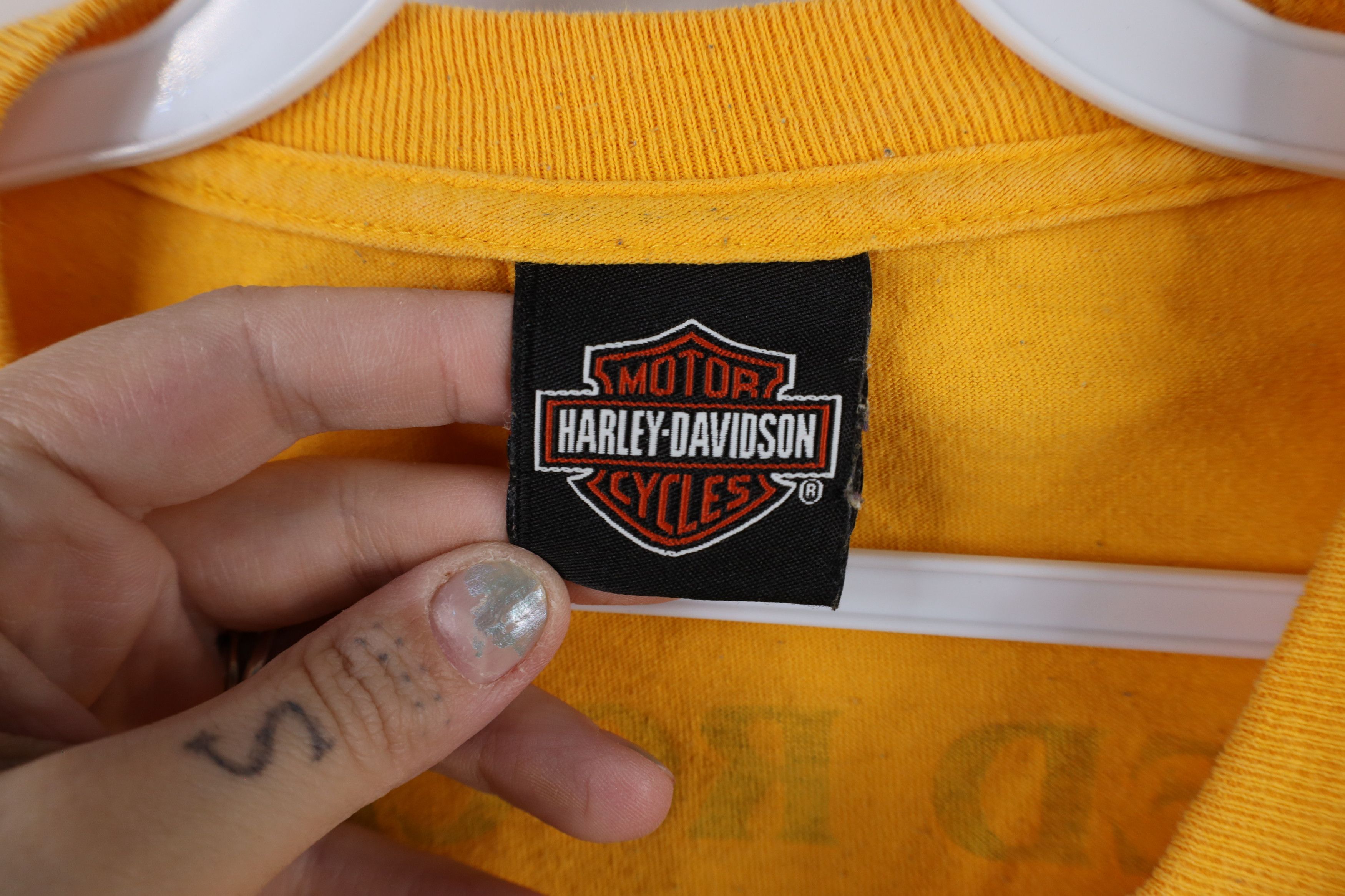 Harley Davidson × Vintage Vintage Y2K Harley Davidson Spell Out Long Sleeve T-Shirt Size US XXL / EU 58 / 5 - 9 Thumbnail