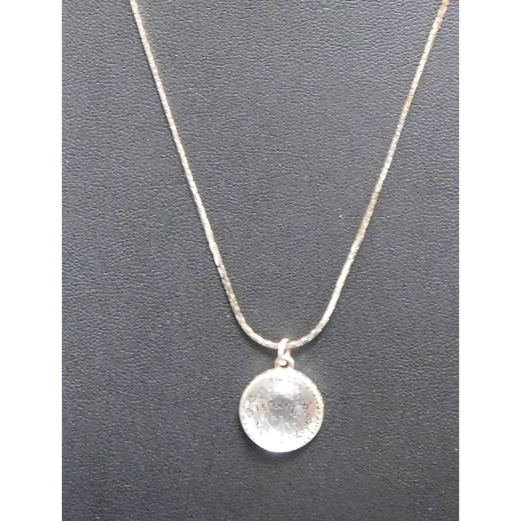 Other Always Sisters Always Friends Domed Silver Tone Pendant Neck Size ONE SIZE - 4 Thumbnail