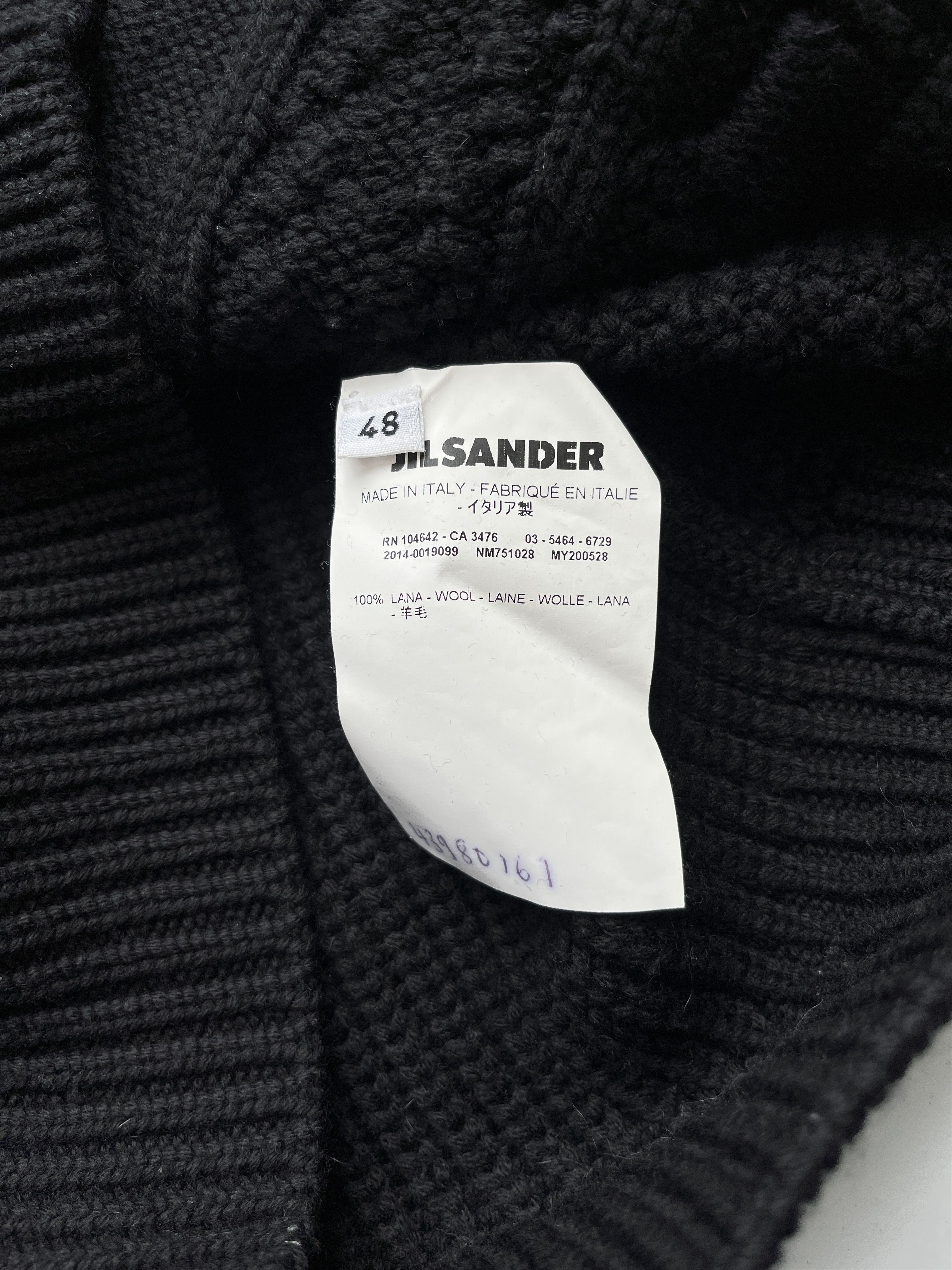 Jil Sander ⚡️QUICK SALE⚡️2014 Jil Sander Black/Blue Cable Knit Sweater Size US M / EU 48-50 / 2 - 4 Thumbnail