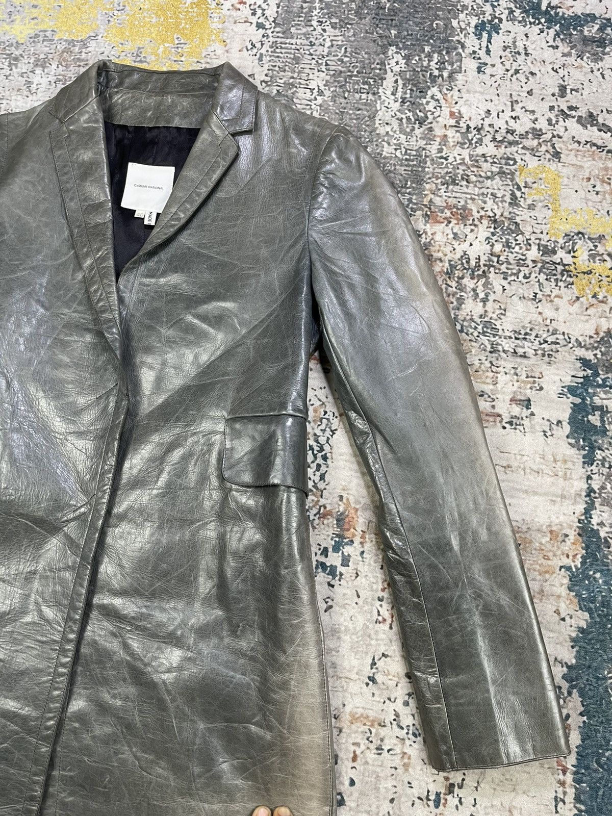 Costume National CoSTUME National Distressed Leather Trench Coat Size S / US 4 / IT 40 - 9 Thumbnail