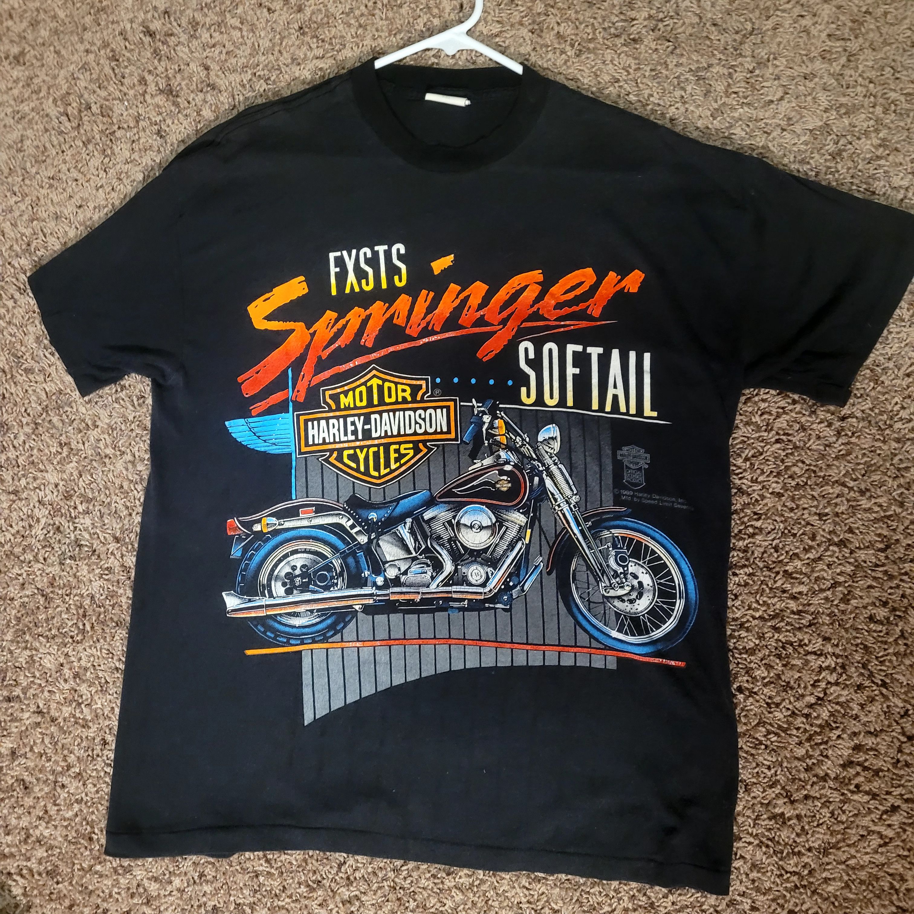 Harley Davidson Vintage 1989 SSI Harley Davison Sturgis Tee Size US XL / EU 56 / 4 - 1 Thumbnail