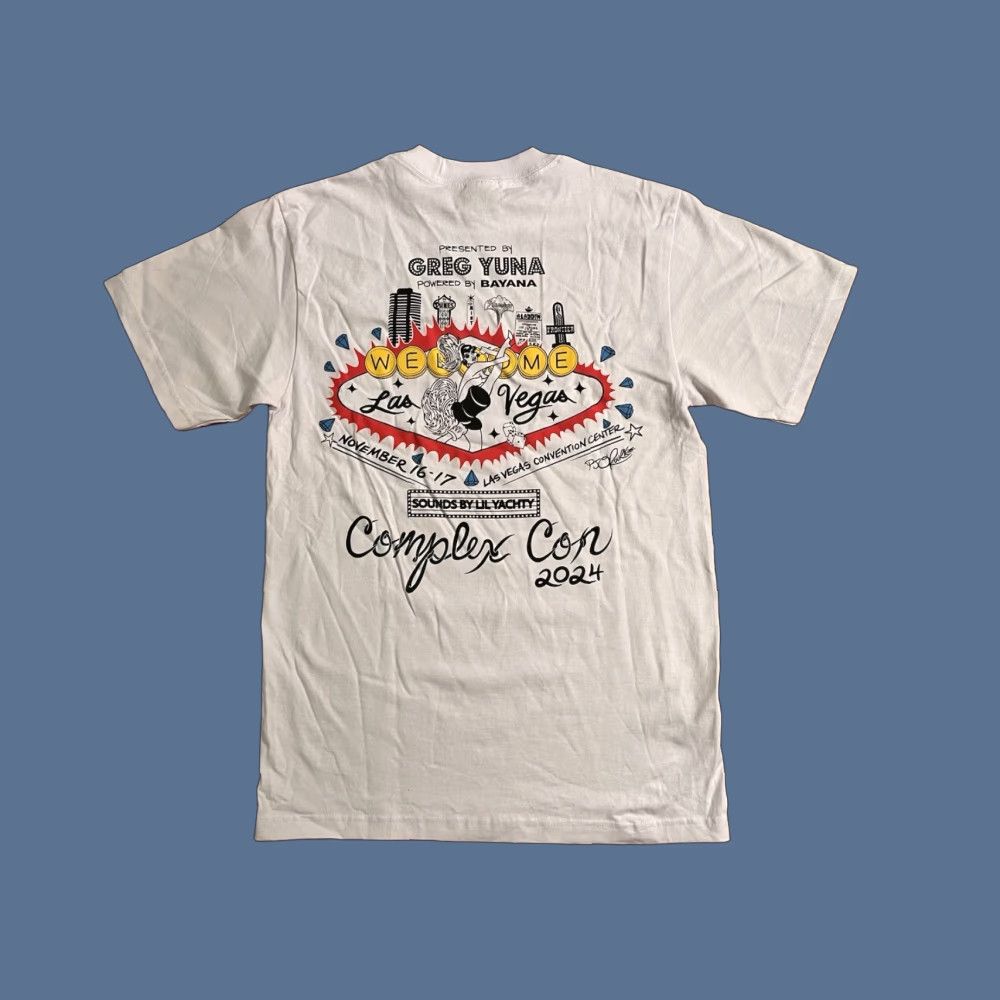 Vintage Shaka Wear Complex Con 2024 Las Vegas Greg Yuna Shirt M White Logo Graphic Print T-Shirt Men’s Medium Size US M / EU 48-50 / 2 - 1 Thumbnail