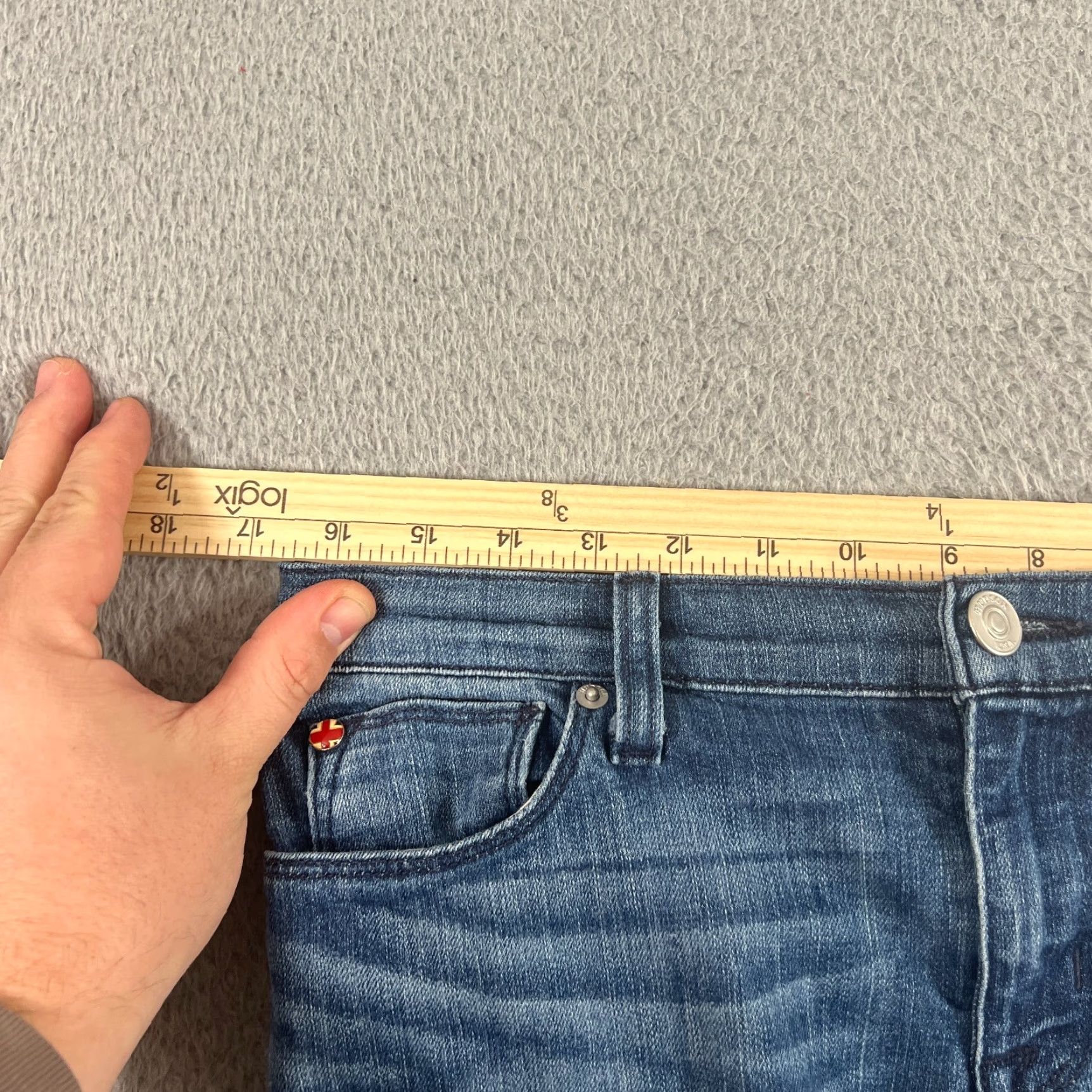Hudson Hudson Jeans Womens Krista Super Skinny Medium Wash Stretch Size 28 Blue Size 28" / US 6 / IT 42 - 4 Thumbnail