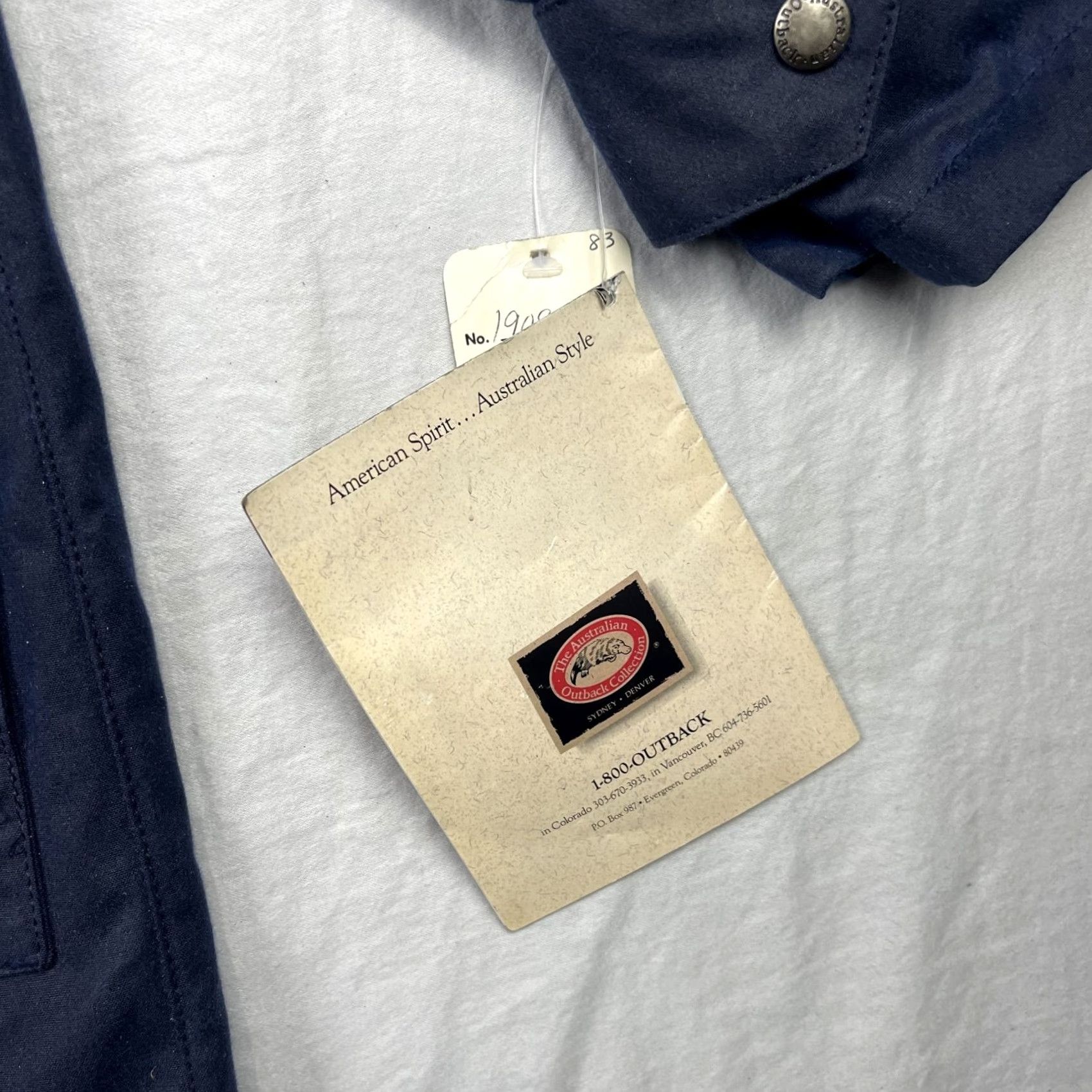 Vintage VINTAGE The Australian Outback Collection Jacket Mens Medium Navy Oilskin Waxed Duster USA Size US M / EU 48-50 / 2 - 4 Thumbnail
