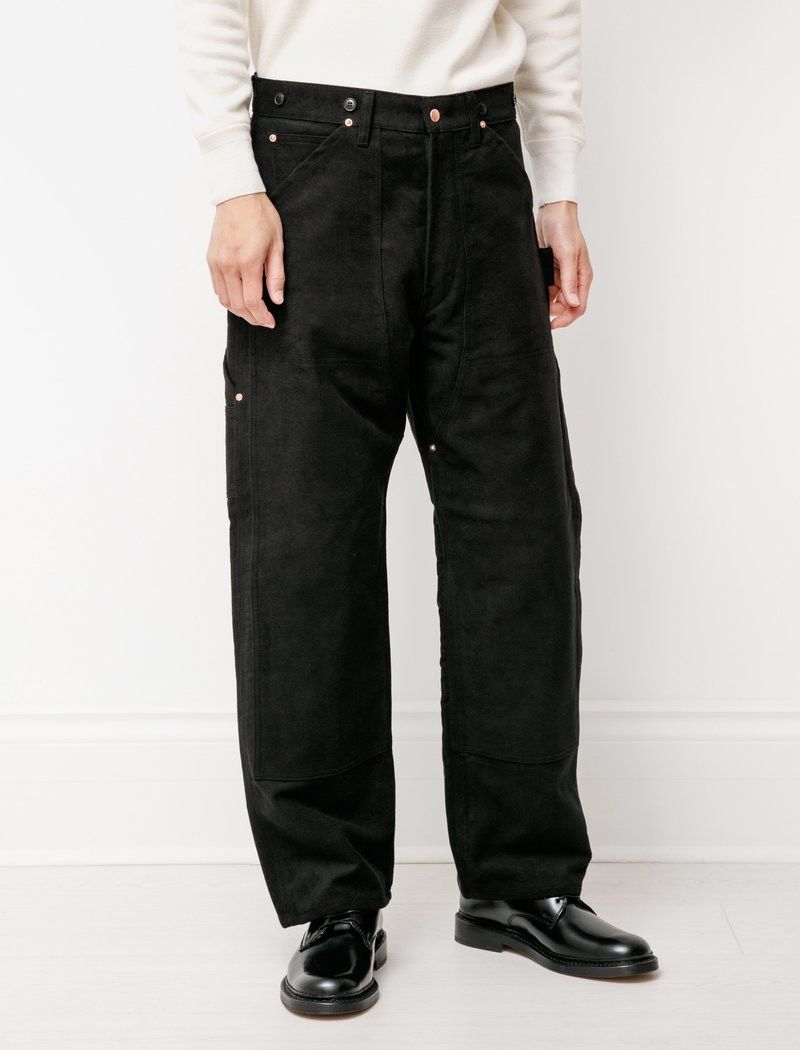 Comoli Black Moleskin Painter Pants Size US 31 - 2 Thumbnail