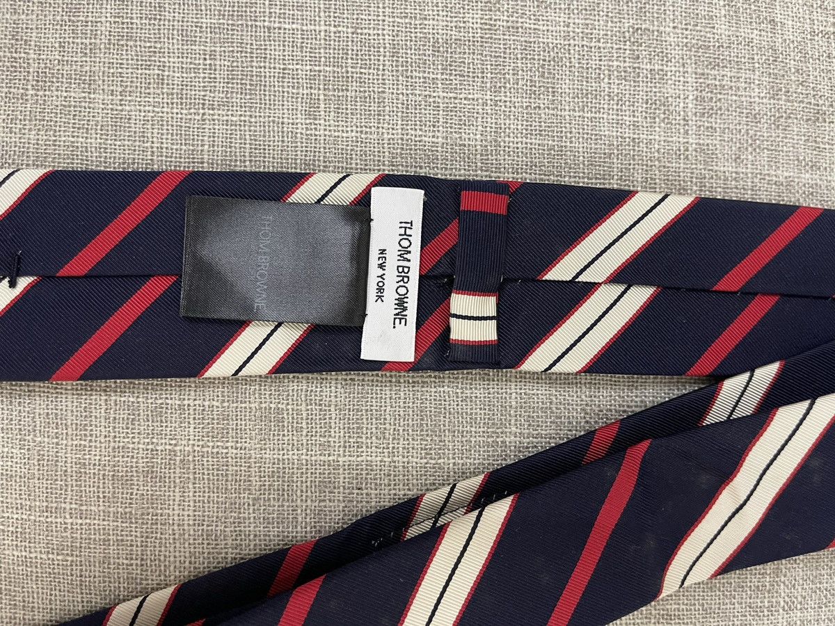 Thom Browne Thom Browne Classic Navy x White x Red Stripe - Tie Size ONE SIZE - 3 Thumbnail