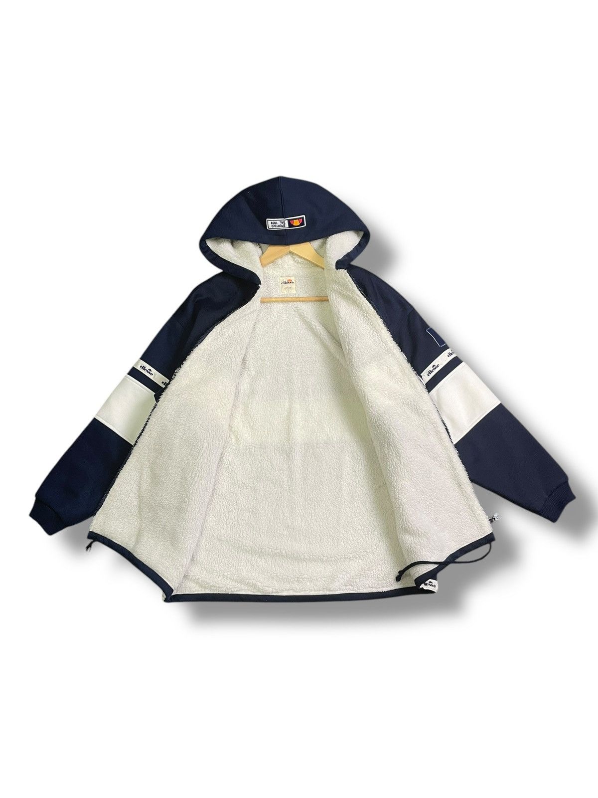 Designer × Ellesse × Vintage Ellese Two Tones Lined Fleece Zipper Sweater (37) Size US M / EU 48-50 / 2 - 2 Thumbnail