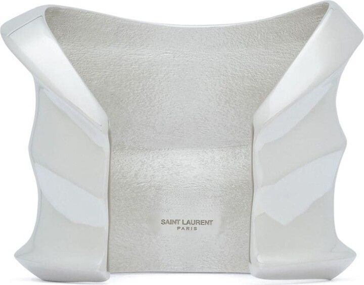 Saint Laurent Paris o1b1hav110525 752549 Size: M / Wavy Cuff Bracelet Metal Size ONE SIZE - 6 Thumbnail