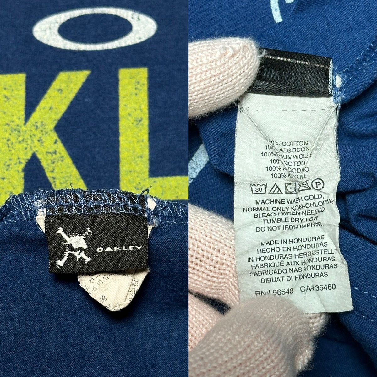 Vintage Oakley Center Logo T-Shirt Size US S / EU 44-46 / 1 - 8 Thumbnail