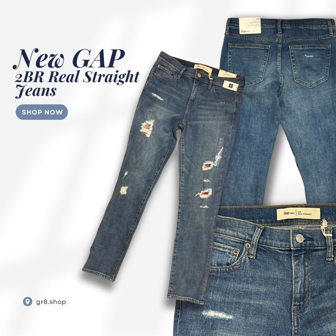 Gap NEW GAP Women’s 1969 Real Straight Jeans Size 26R Blue Denim Size 26" / US 2 / IT 38 - 1 Thumbnail