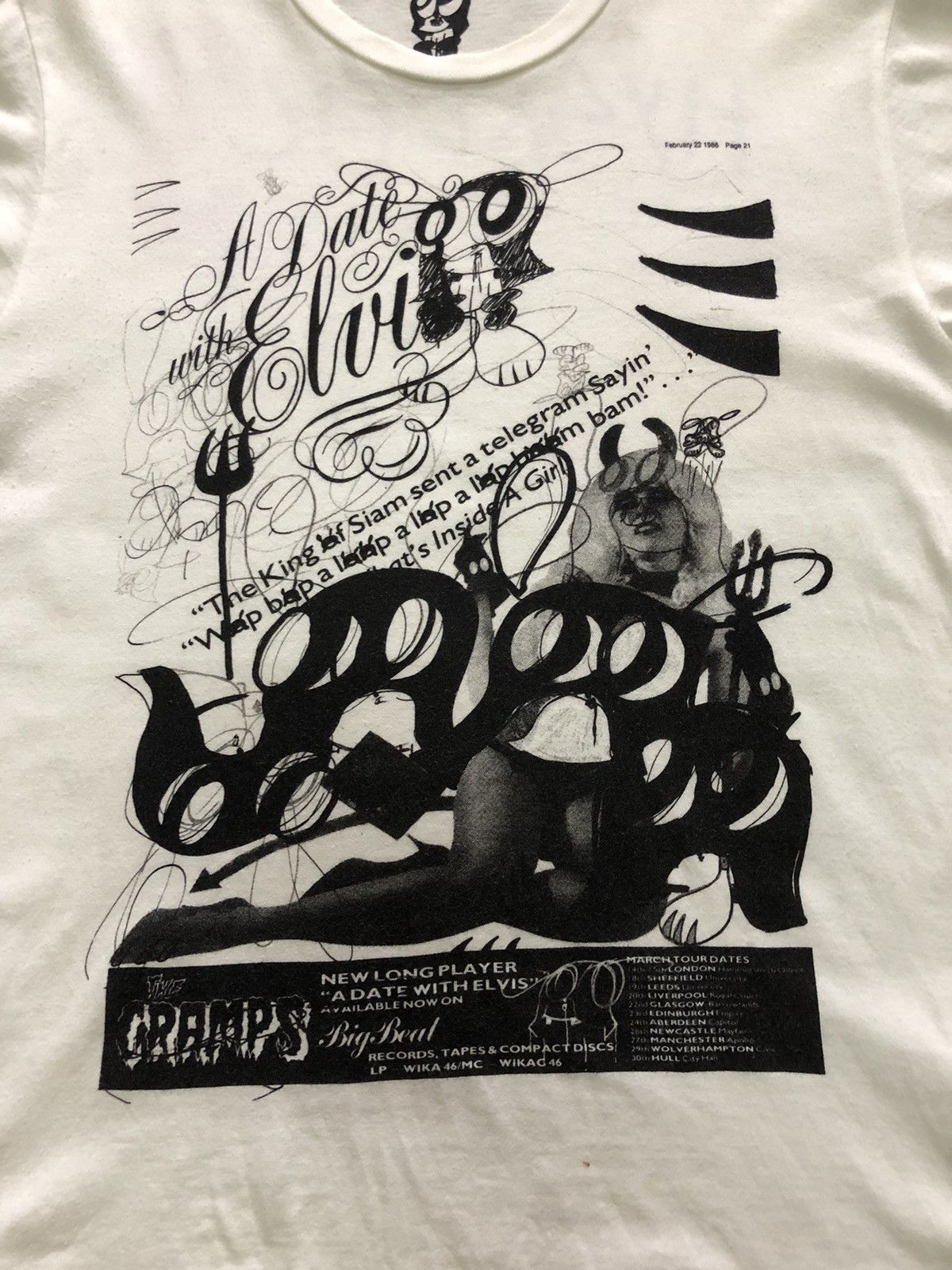 Band Tees × Hysteric Glamour Hysteric Glamour X Skoloct The Cramps Tee Size US M / EU 48-50 / 2 - 4 Thumbnail