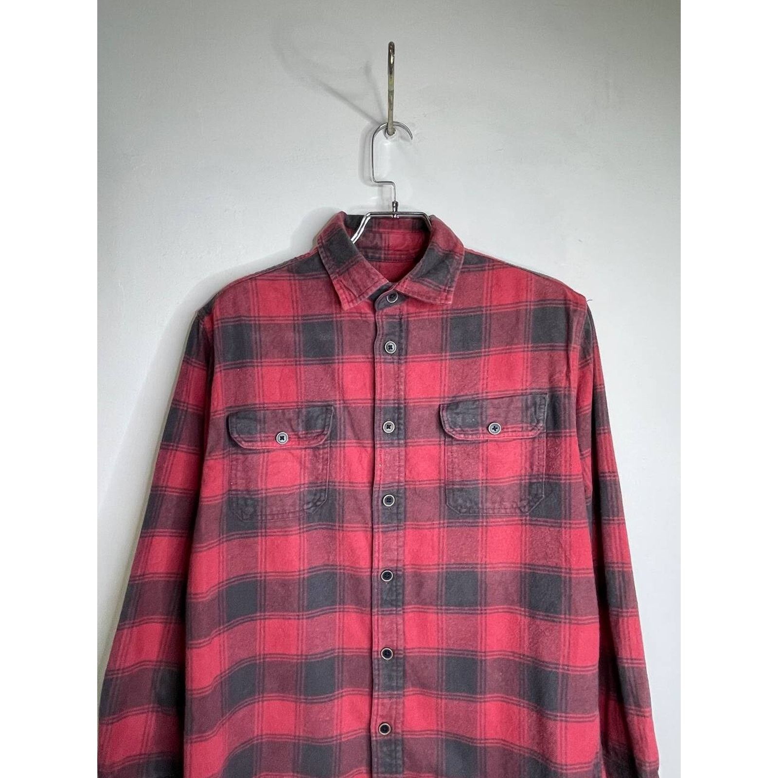 JACHS NY Vintage Flannel Shirt Red Black Plaid Button Up M Size US M / EU 48-50 / 2 - 3 Thumbnail