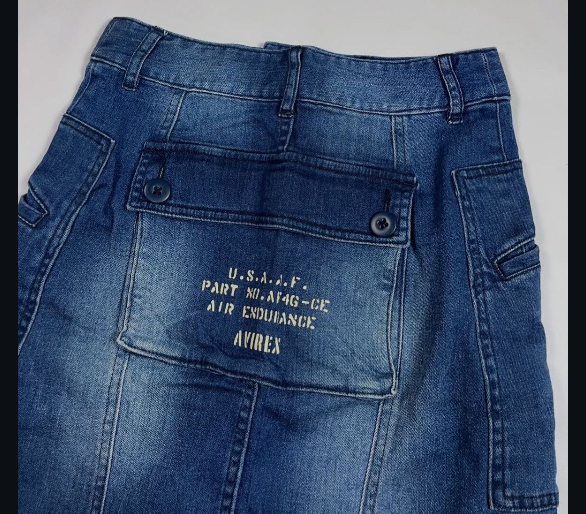 Avirex 2000s Avirex Military Monkey Jeans Skirt y2k Size 27" / US 4 / IT 40 - 4 Thumbnail