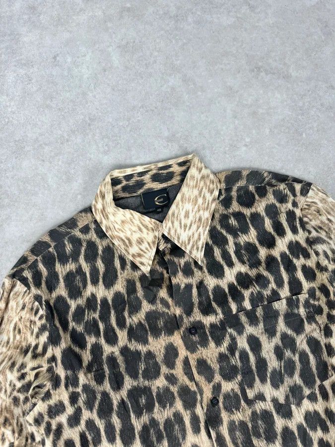 Just Cavalli 2000s Cavalli Leopard Black Shirt Size US M / EU 48-50 / 2 - 5 Thumbnail