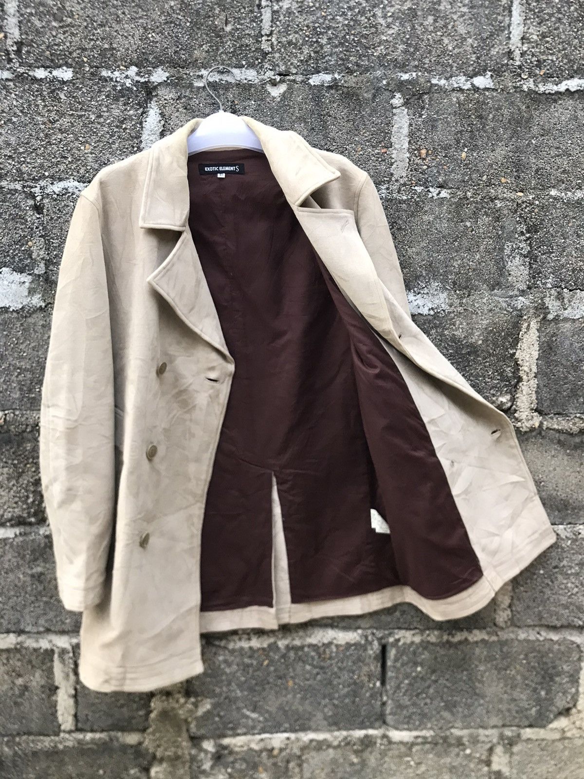 Japanese Brand × Vintage ⚡️Vintage Exotic Elements Double Breasted Peacoat Size US M / EU 48-50 / 2 - 7 Thumbnail