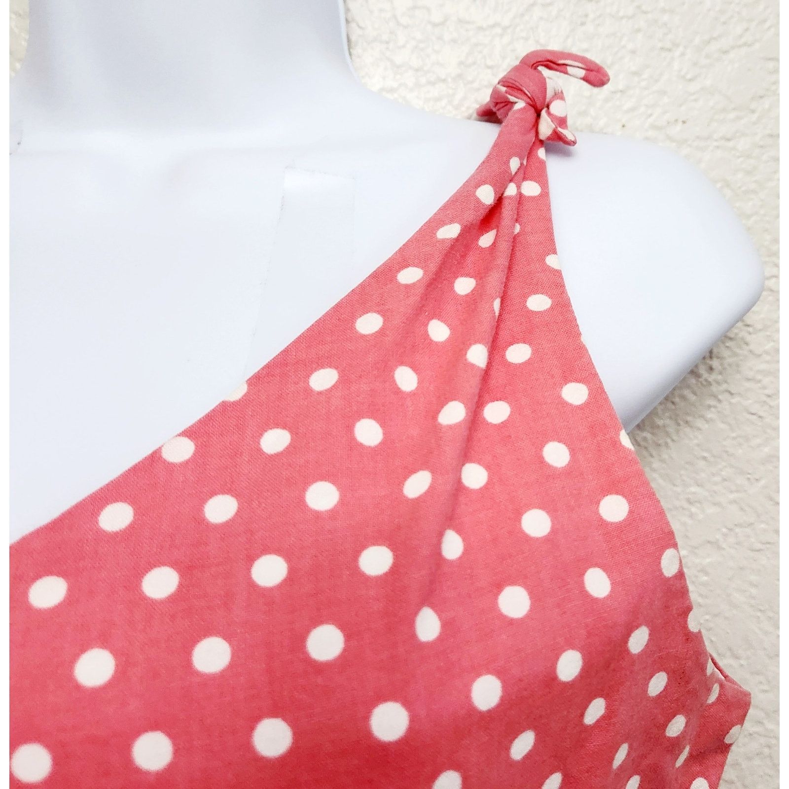 Other Rare Editions Orange White Polka Dot Midi Dress 16 Girls Size S / US 4 / IT 40 - 3 Thumbnail