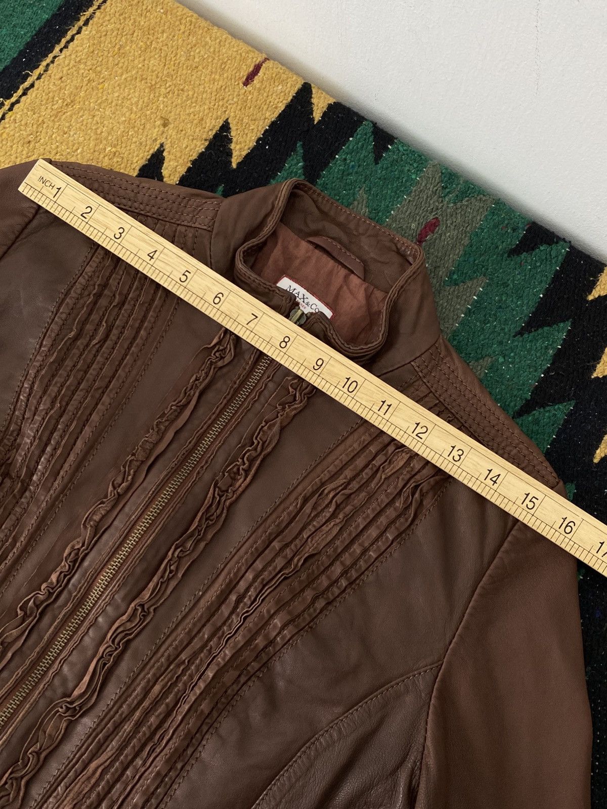 Max Mara Max Mara Lamb Leather Fitted Jacket Brown Luxury Size XS / US 0-2 / IT 36-38 - 7 Thumbnail